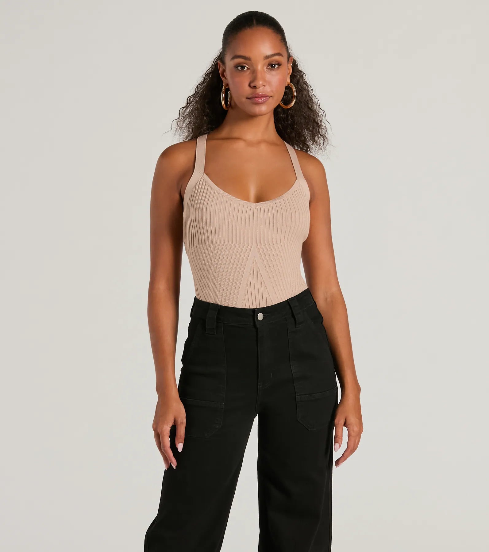 Ultimate Sleeveless V-Neck Knit Bodysuit - Upgrade Your Style