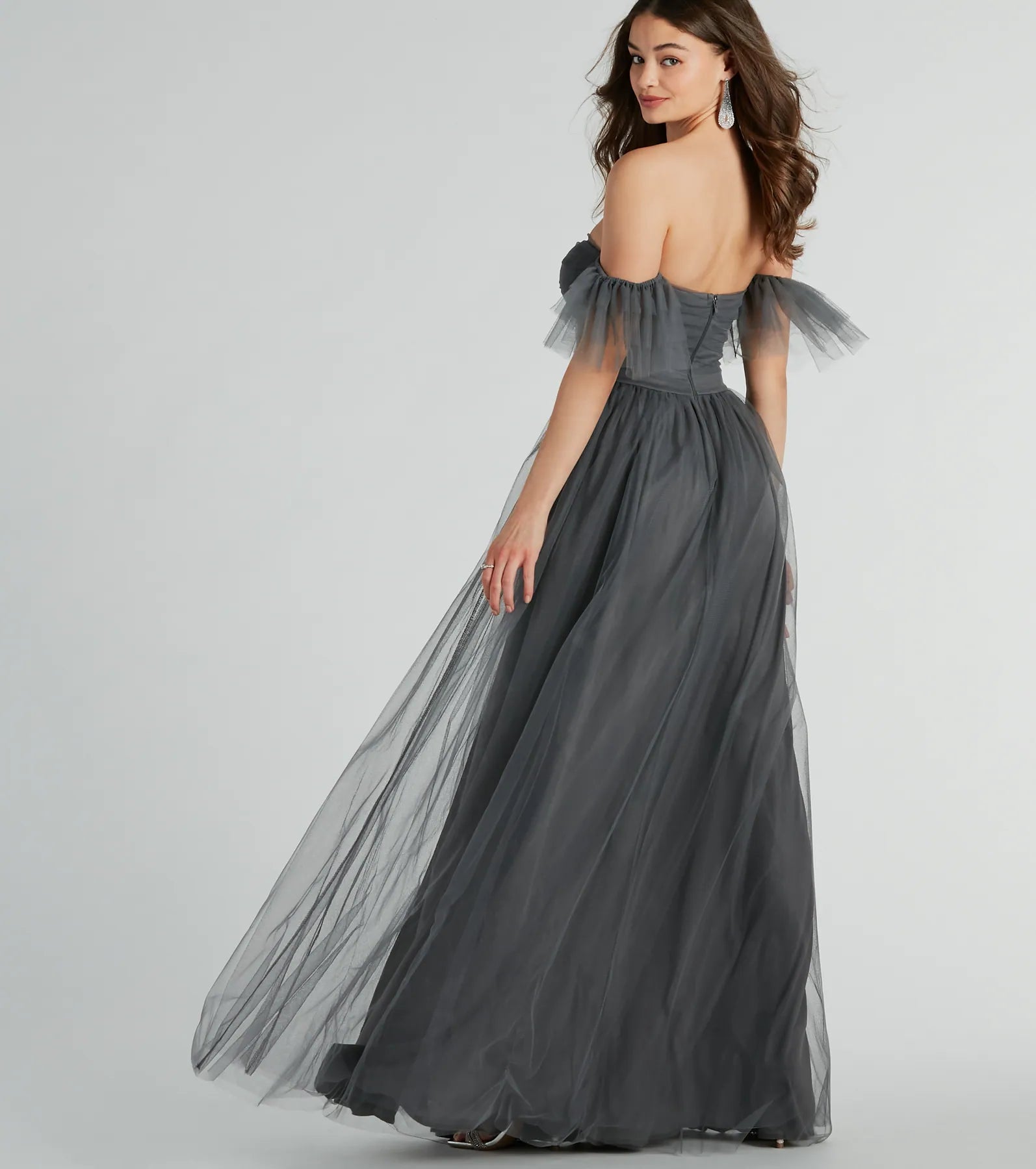 Lennyn Ultimate Off-The-Shoulder Tulle Formal Gown