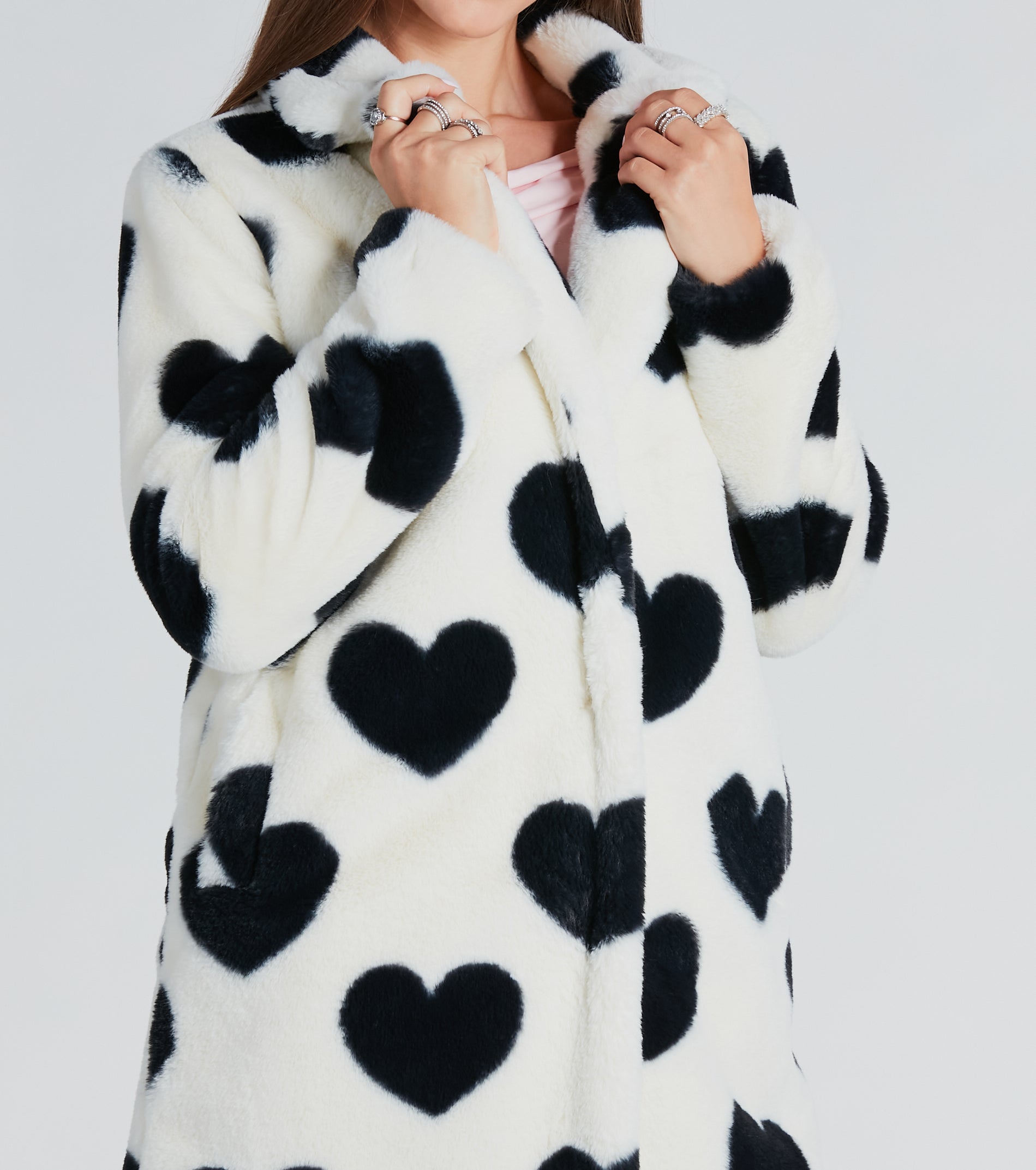 Ultimate Lovestruck Faux Fur Heart Coat - Premium Winter Style