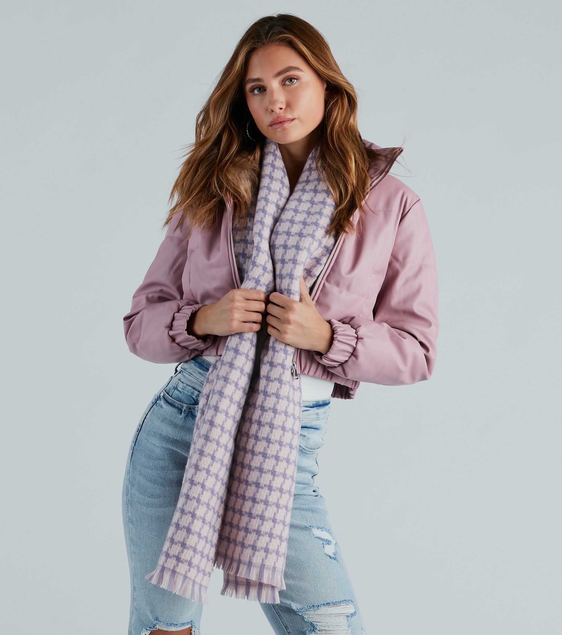 Ultimate Checkered Knit Scarf - Pop of Style