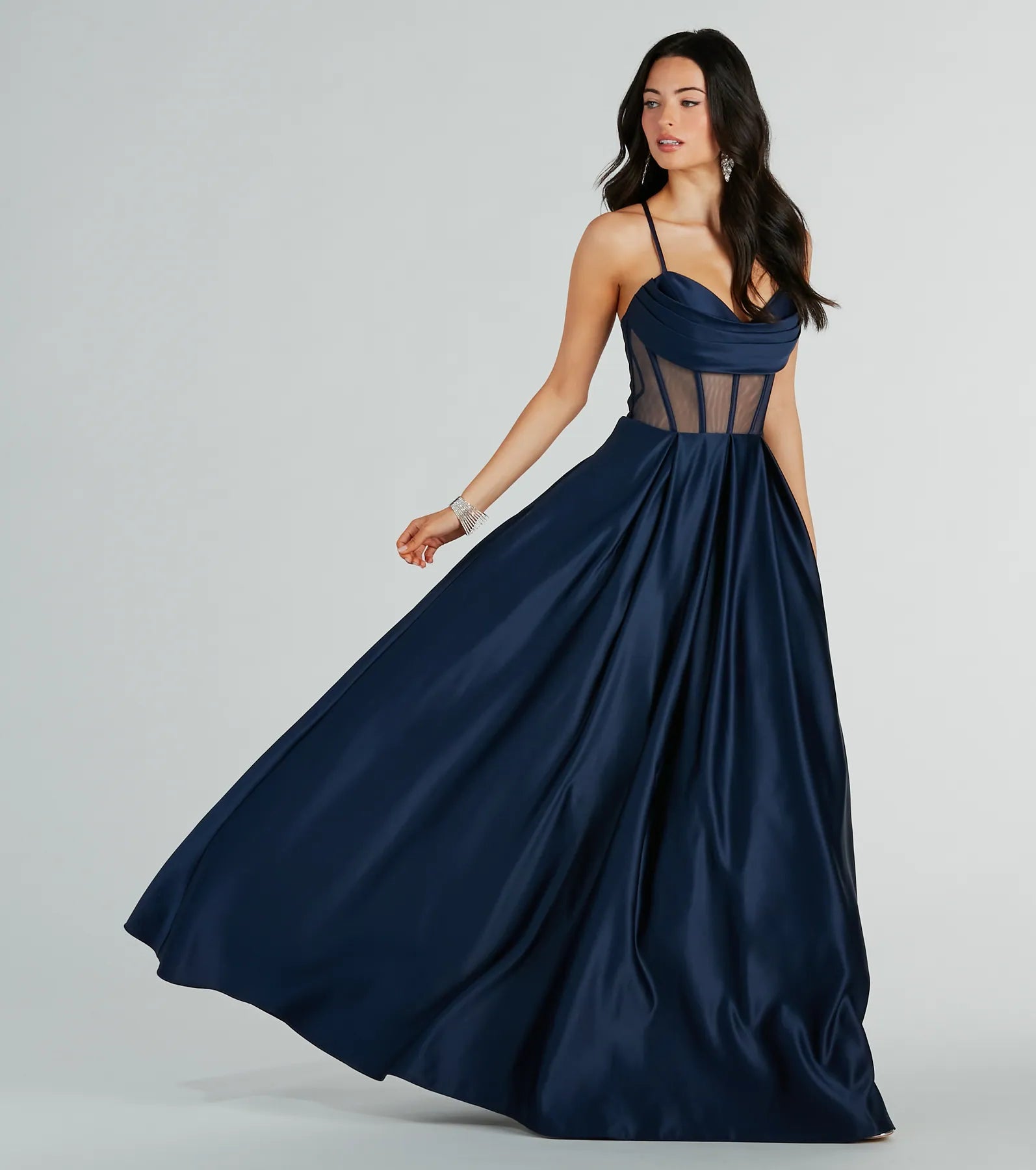 Premium Georgina Satin Corset Ball Gown - Ultimate Elegance for Special Occasions