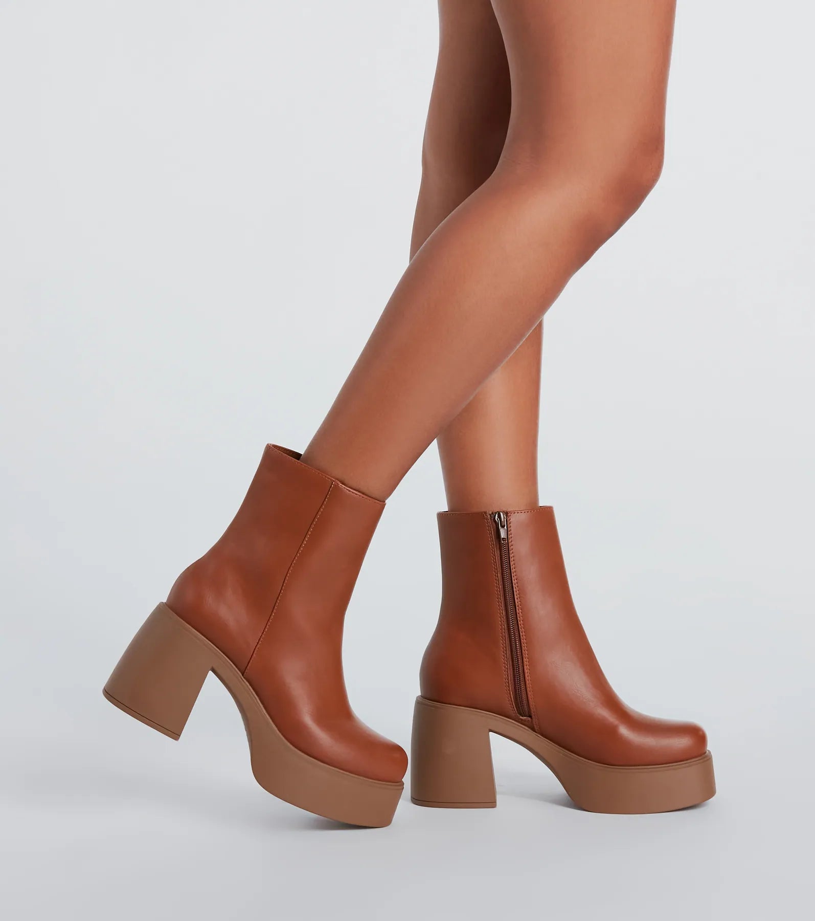 Ultimate Show Up Platform Block Heel Booties - Elevate Your Style