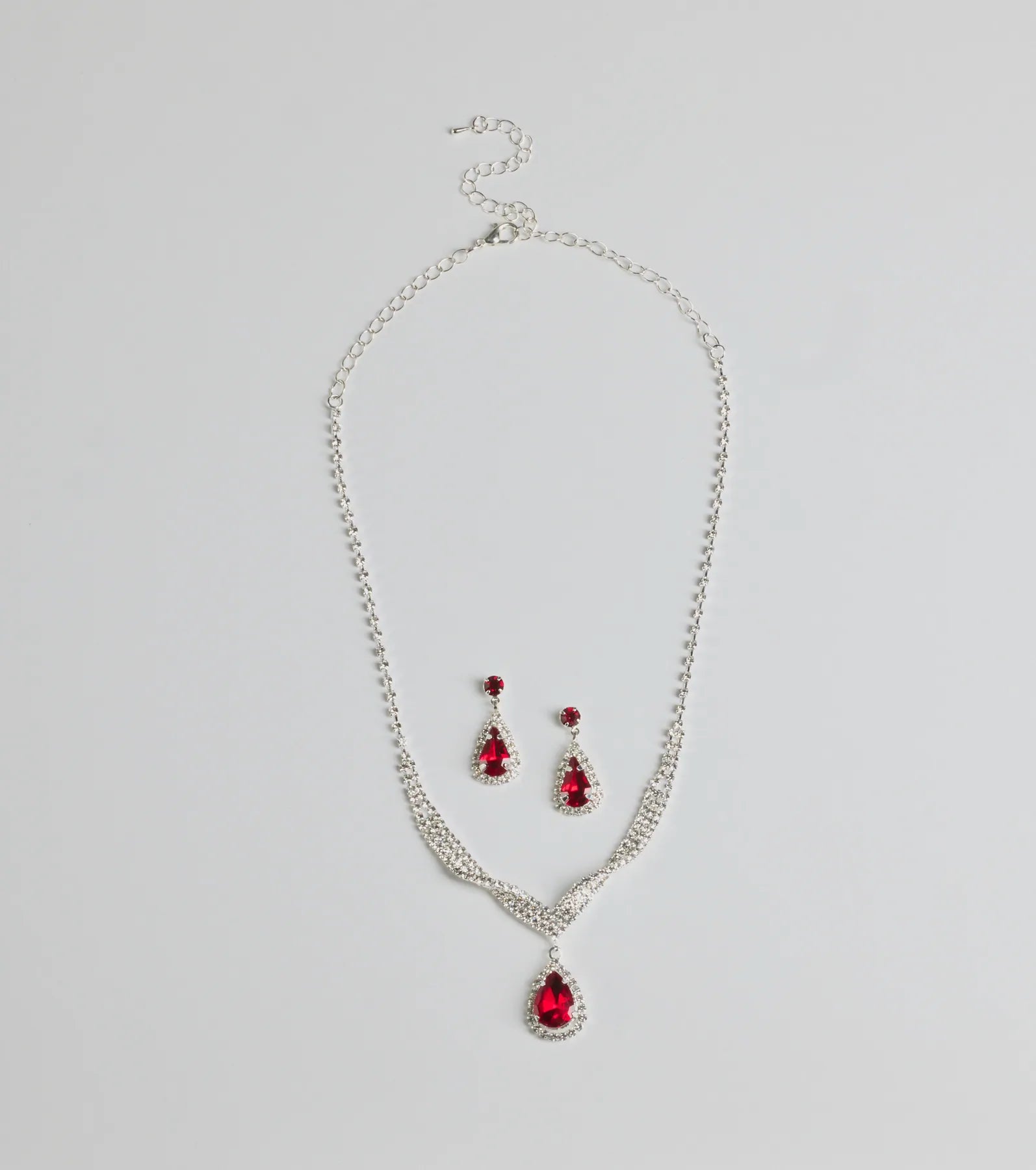 Premium Glamour Gemstone Jewelry Set – Necklace & Earrings