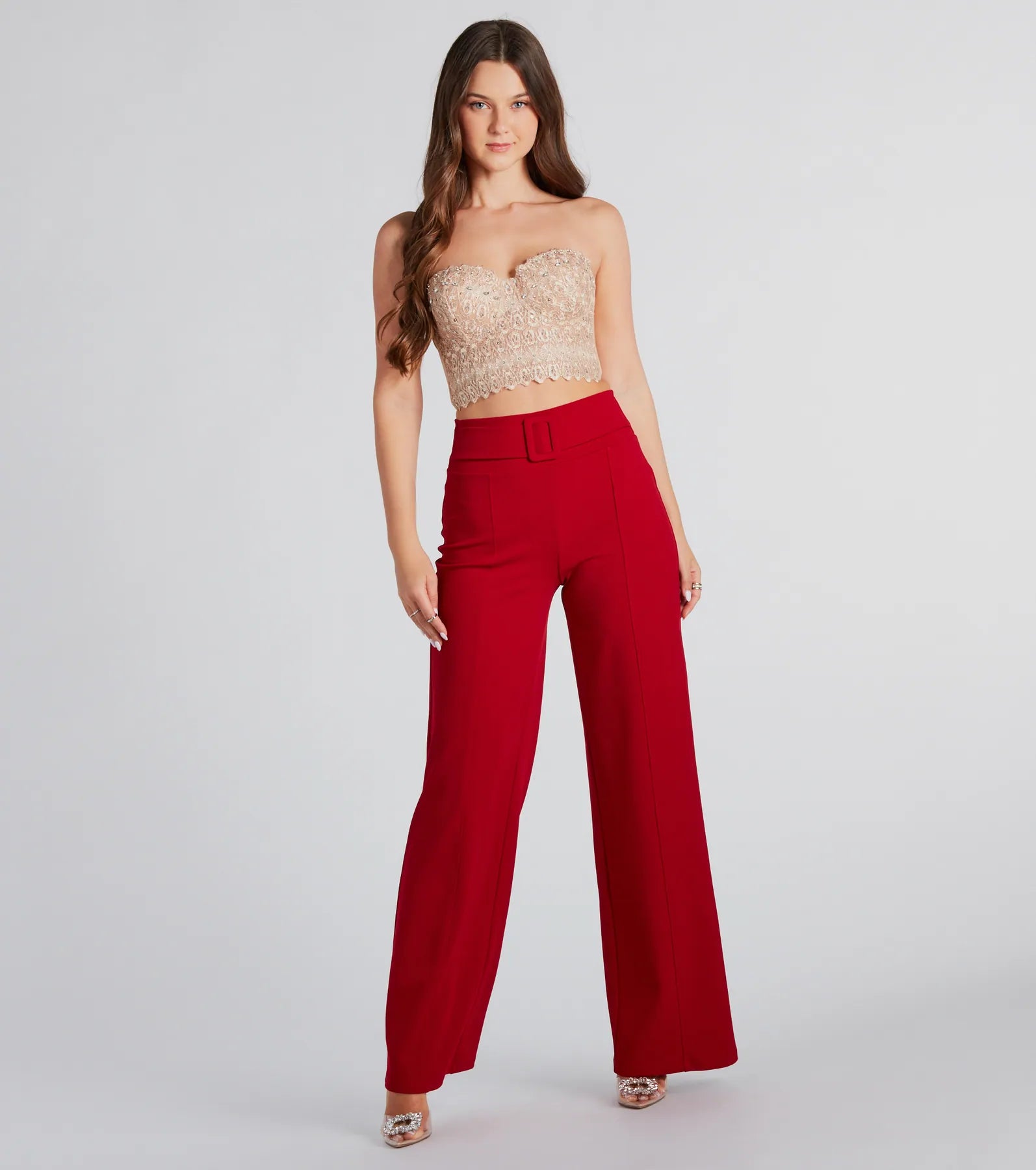 Premium Chic Belt-Detail Trouser Pants - Ultimate Style Upgrade