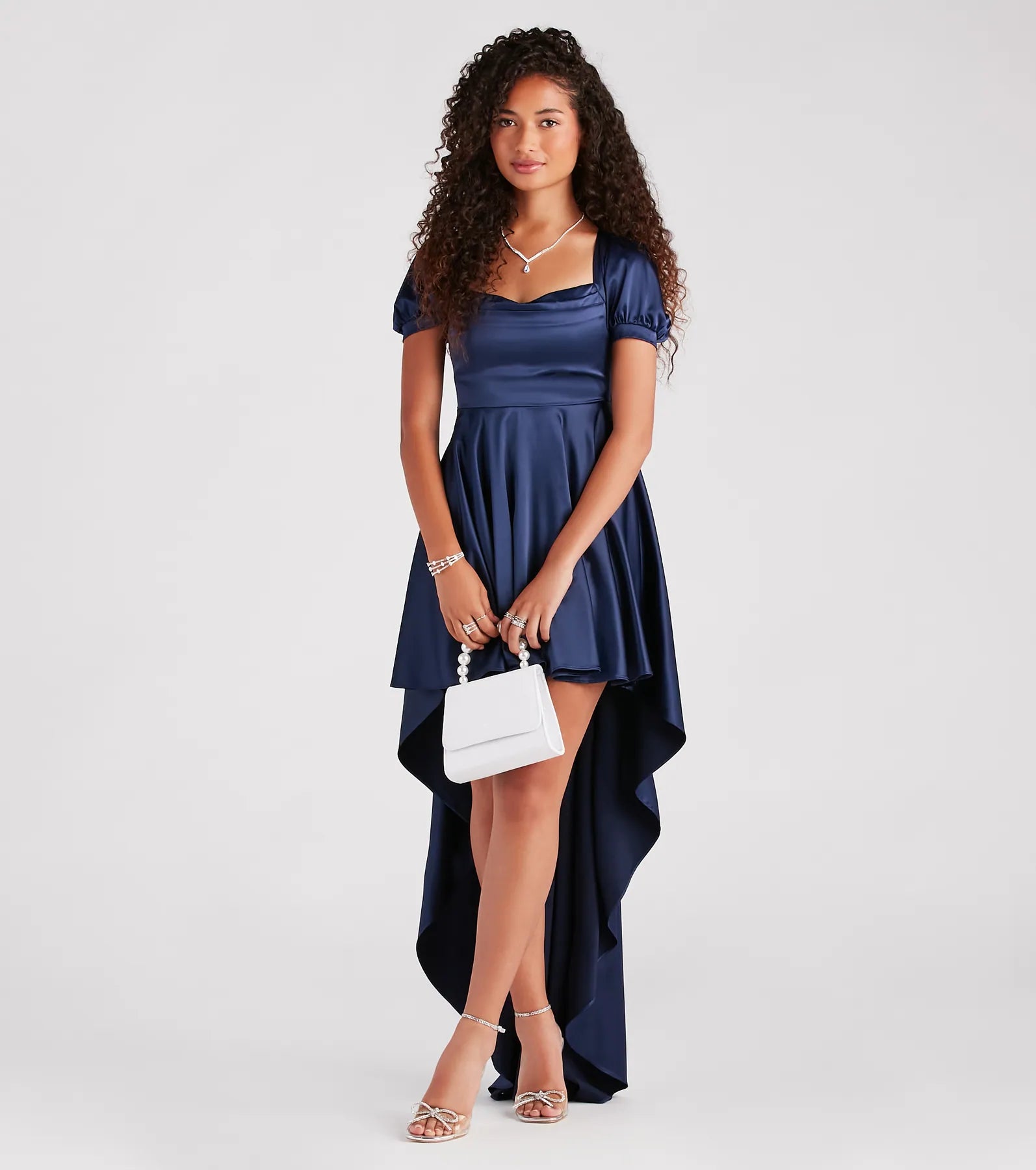 Ultimate Glamour Traci Satin High-Low Dress