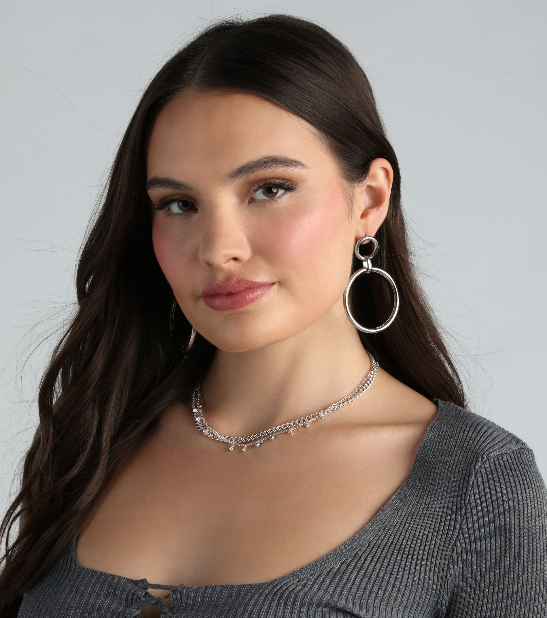 Premium Elegance Hoop Drop Earrings