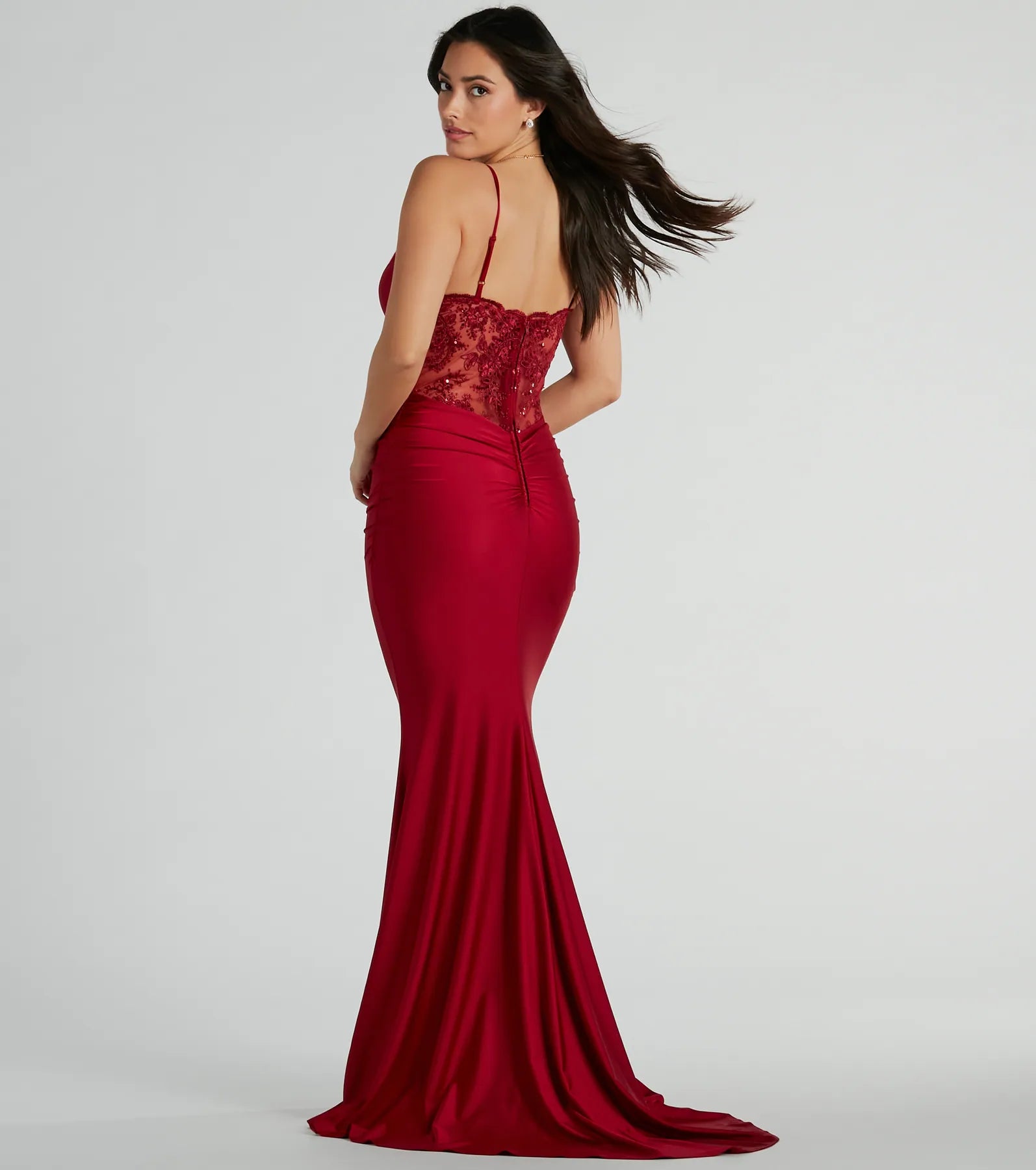 Premium Alisa Lace Sequin Mermaid Gown - Ultimate Formal Elegance