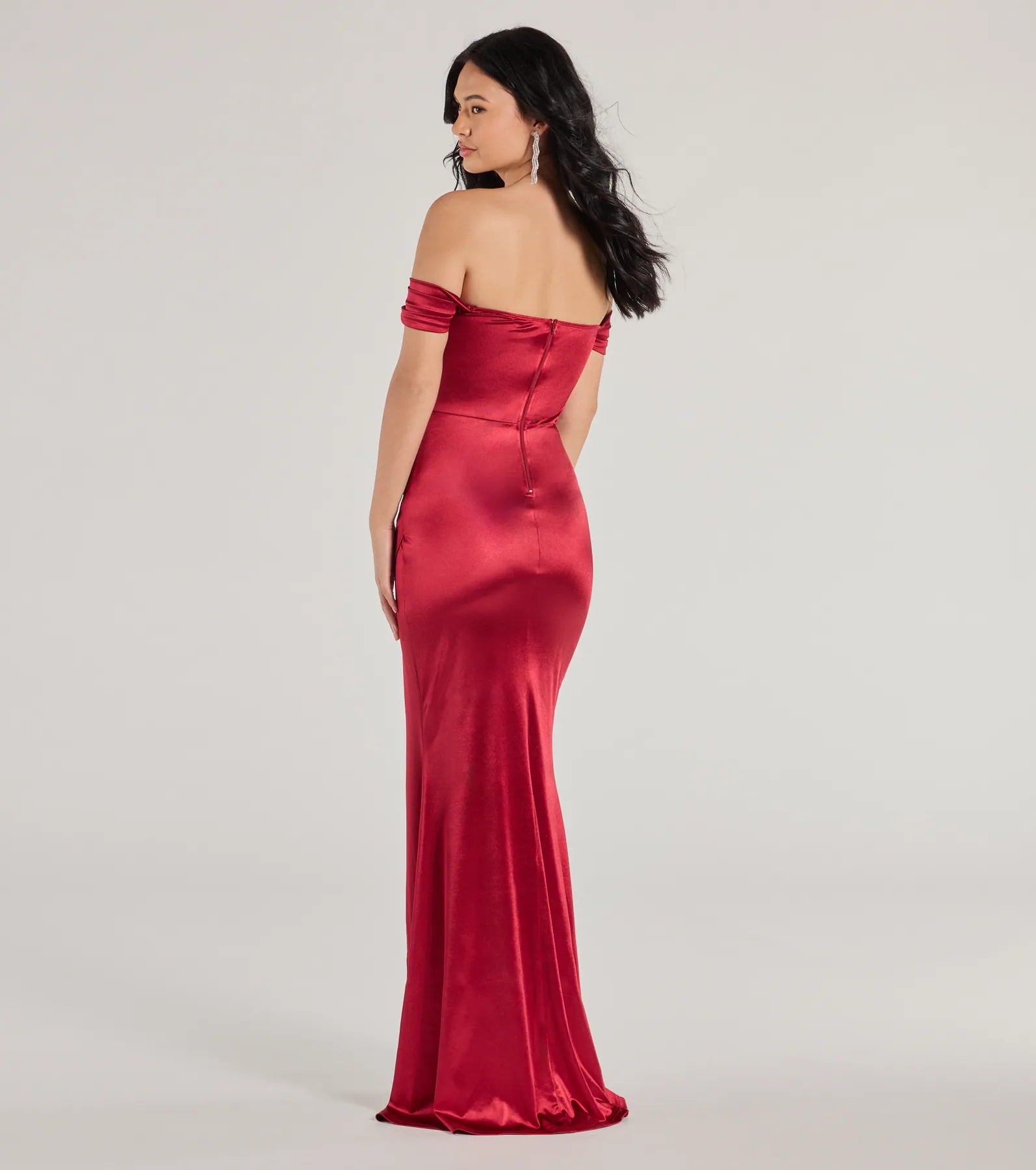 Premium Albi Satin Mermaid Evening Gown