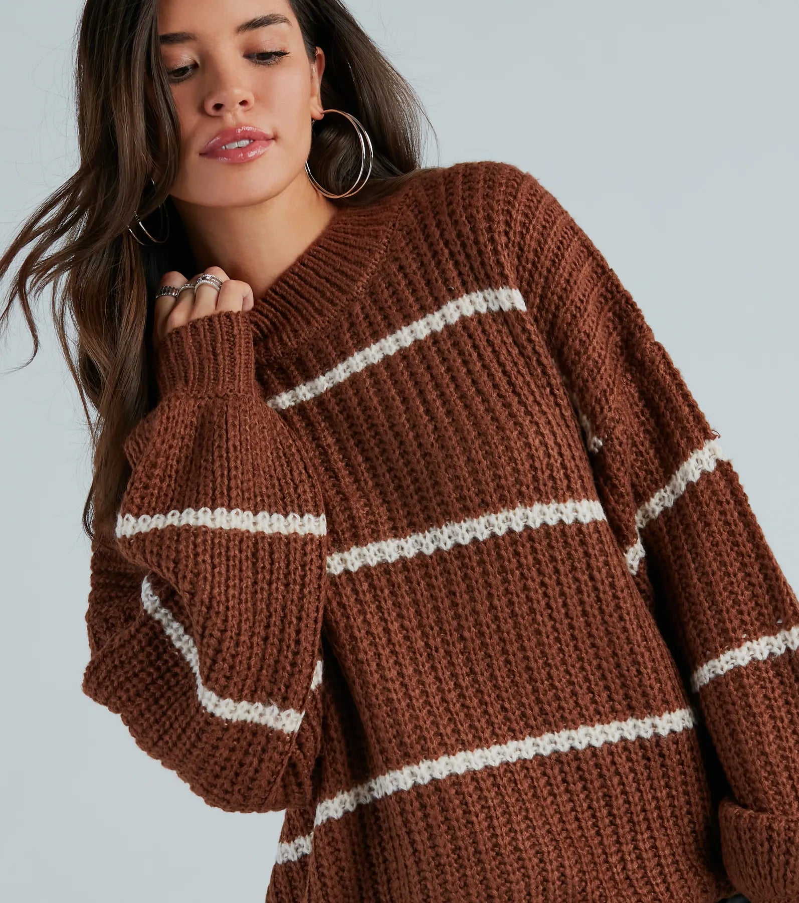 Ultimate Comfort Striped Oversized Sweater