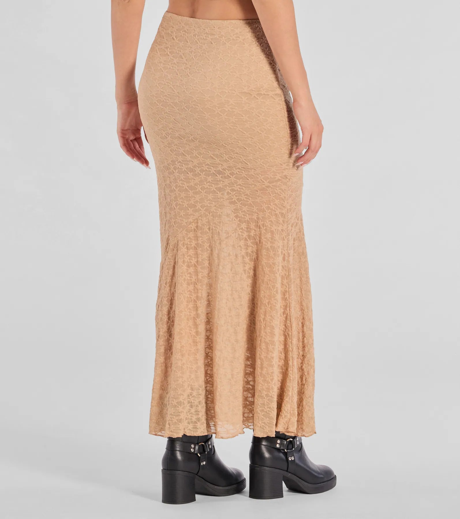 Ultimate Boho Chic Floral Lace Maxi Skirt