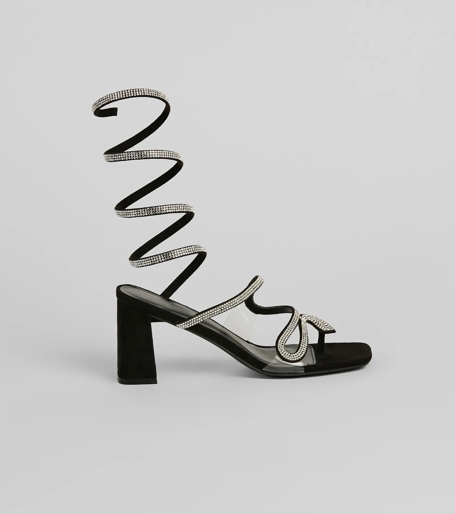 Premium Snake Strap Block Heels - Ultimate Style Statement