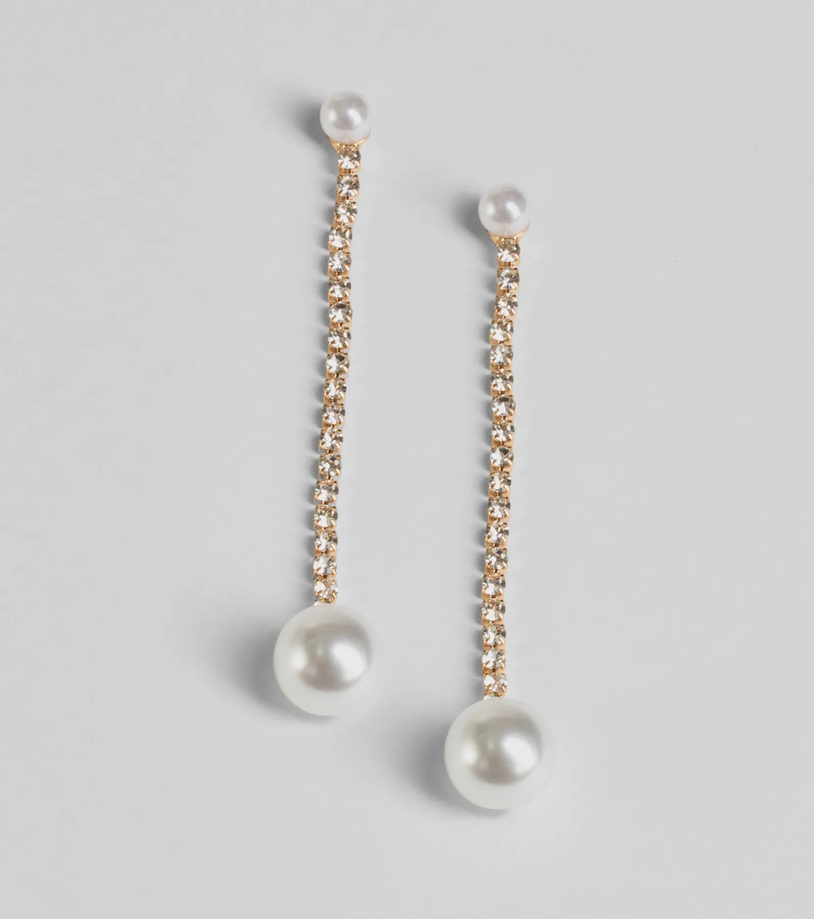 Premium Elegance: Rhinestone & Pearl Drop Earrings