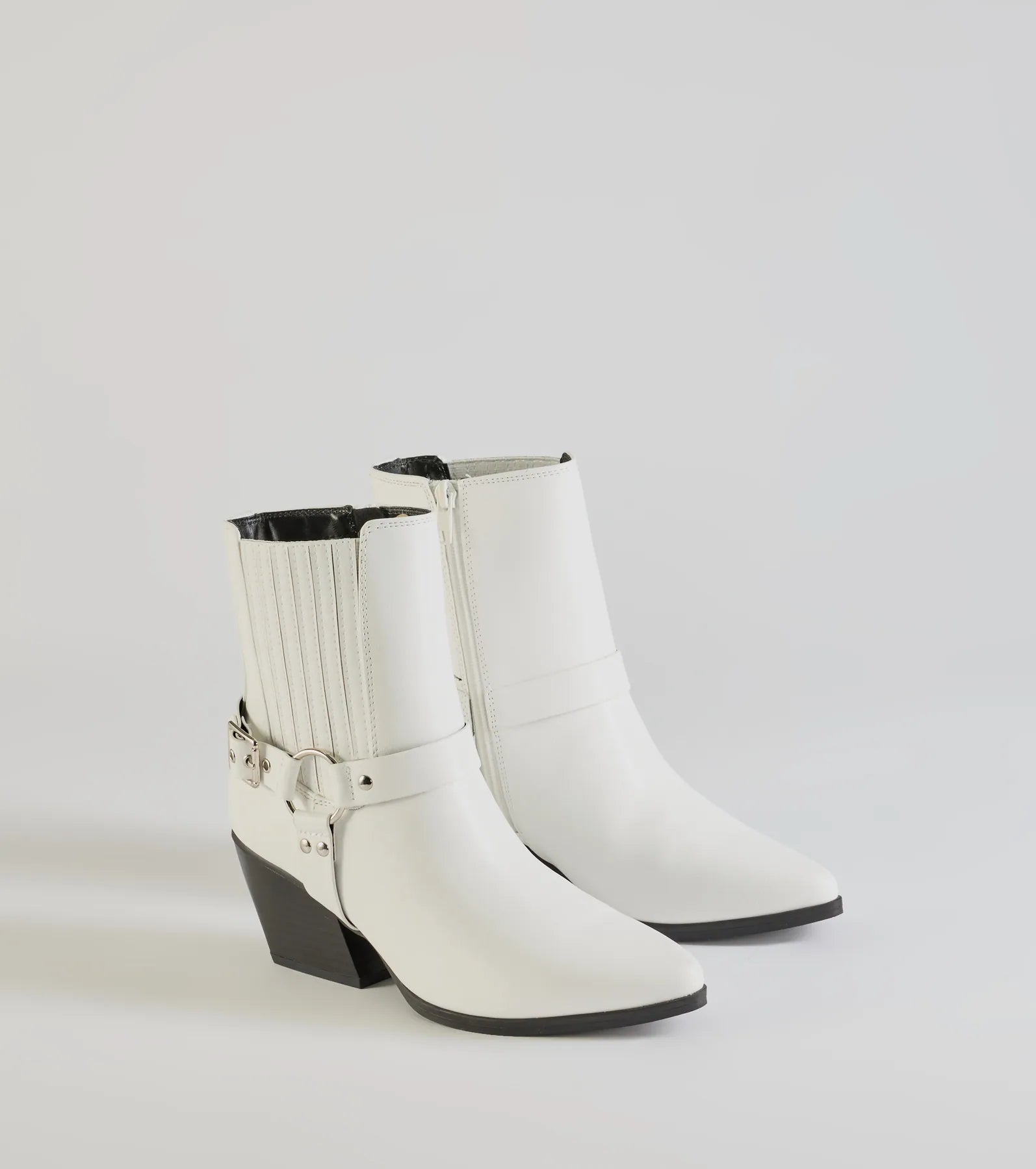 Premium Strut Moto Western Ankle Booties - Ultimate Style Upgrade