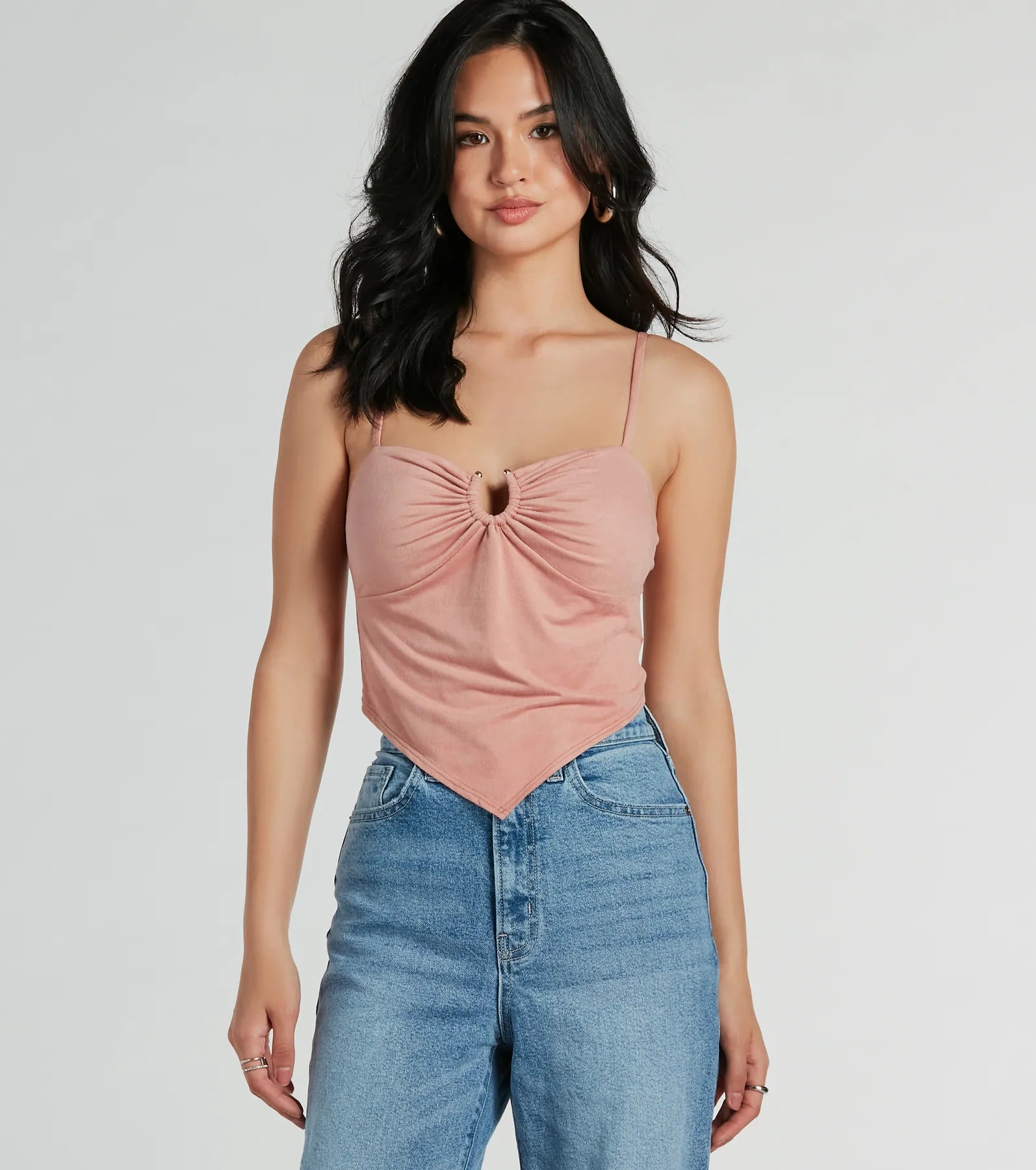 Premium Faux Suede Crop Top - Effortlessly Chic