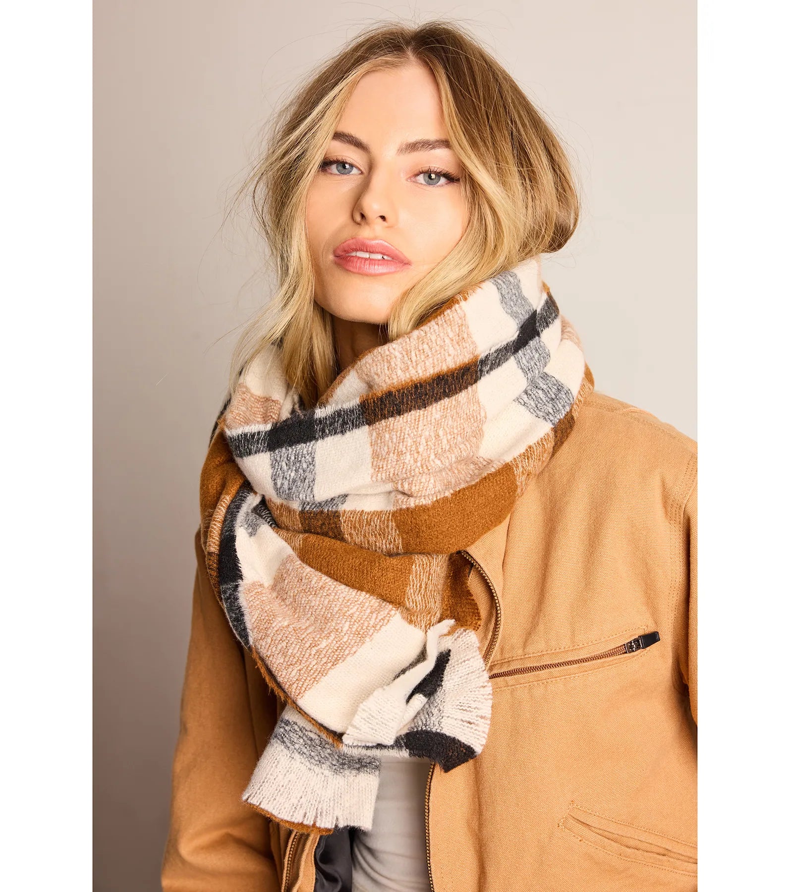 Premium Plaid Frayed Scarf - Ultimate Softness & Style