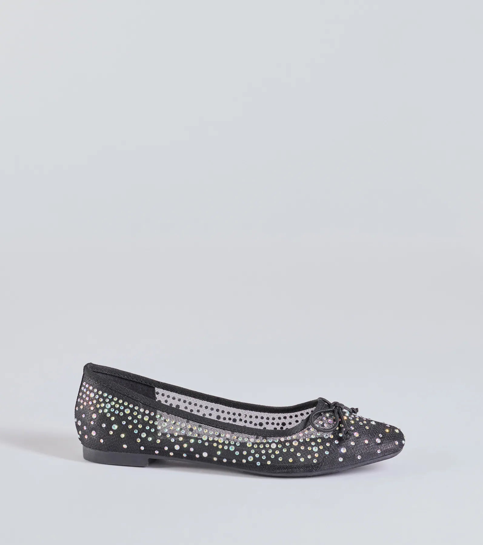 Ultimate Chic Charm Rhinestone Bow Ballet Flats