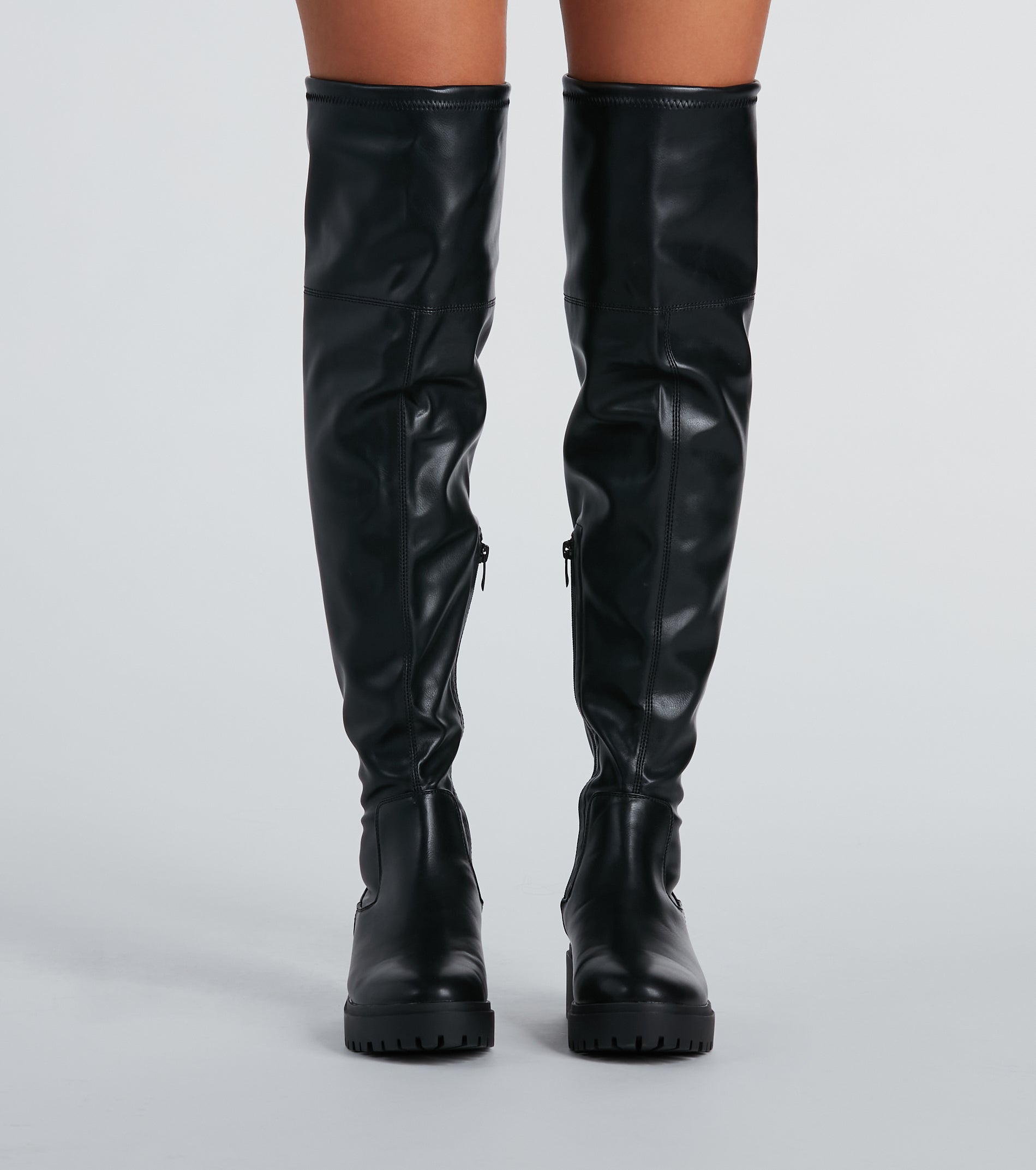 Ultimate Thigh-High Lug Boots - Elevate Your Style