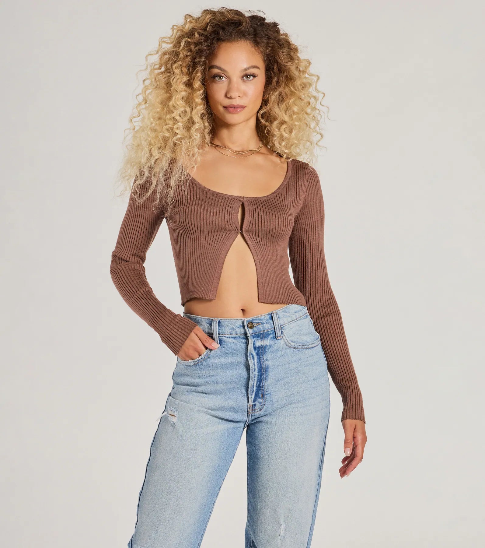 Ultimate Toasty Babe Rib Knit Crop Top