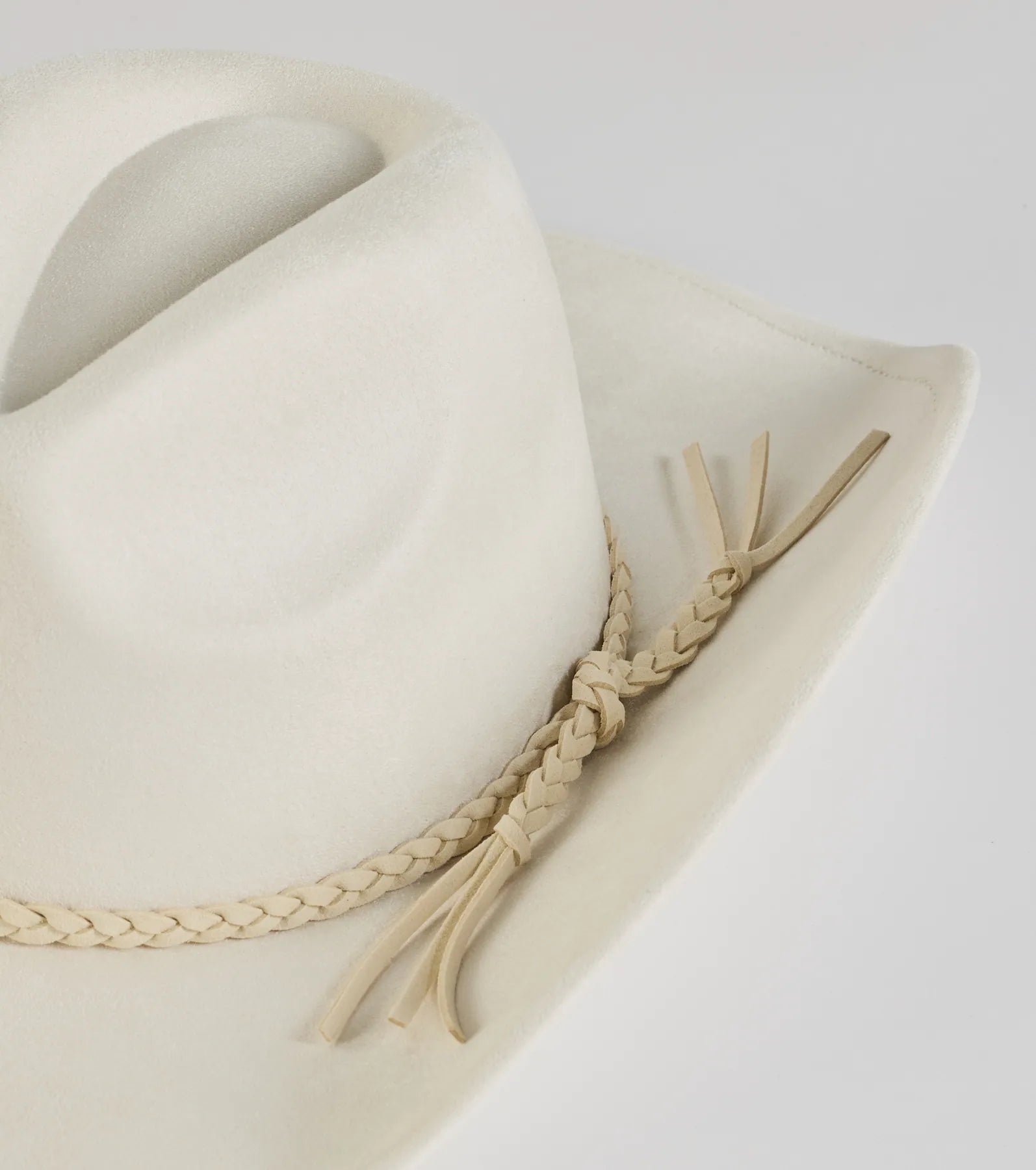 Premium Wild West Braid Faux Suede Cowboy Hat