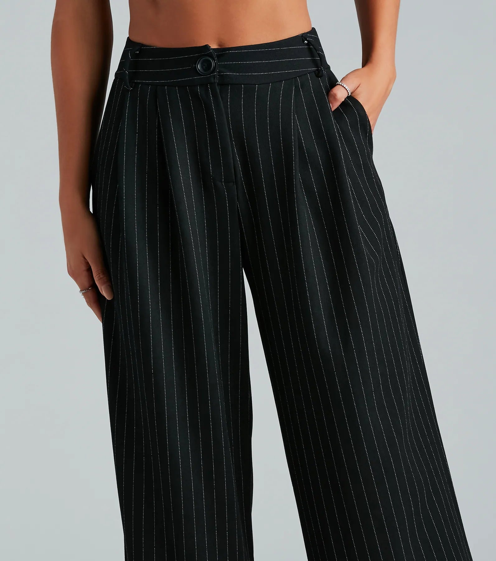 Ultimate High-Rise Pinstripe Office Pants - Premium Workwear