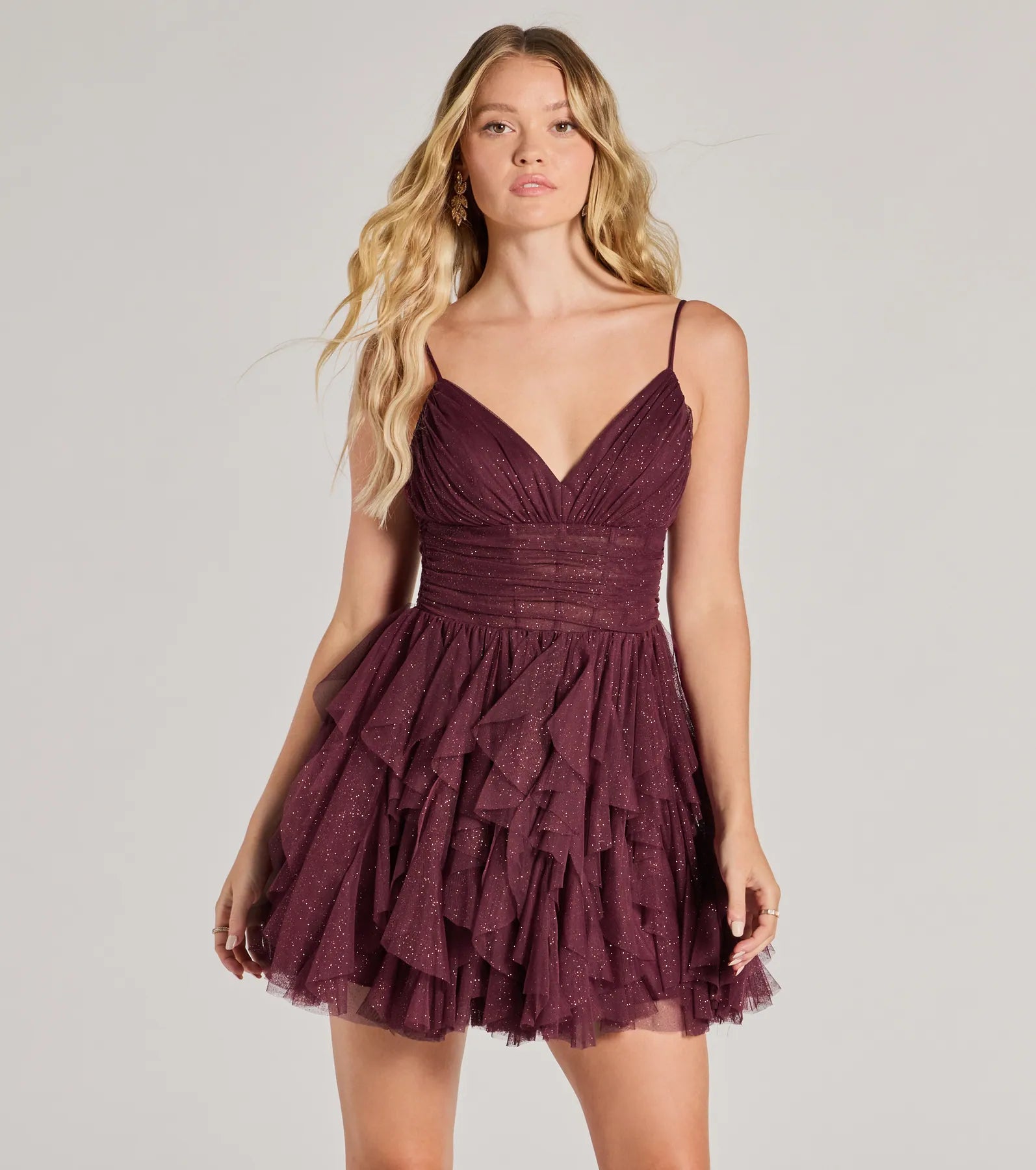 Premium Leanna Glitter Skater Dress - Ultimate Party Essential