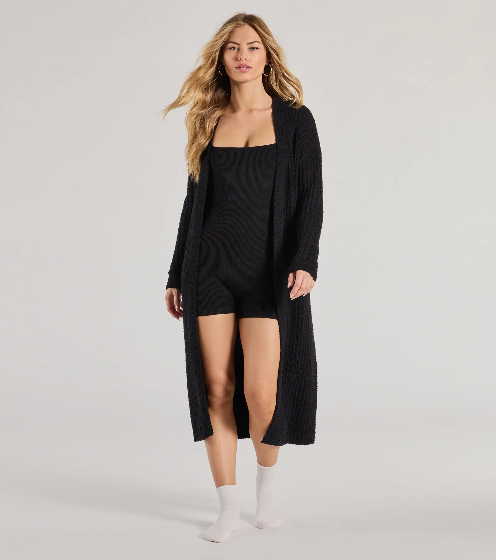 Premium Chenille Knit Long Sleeve Duster - Ultimate Comfort