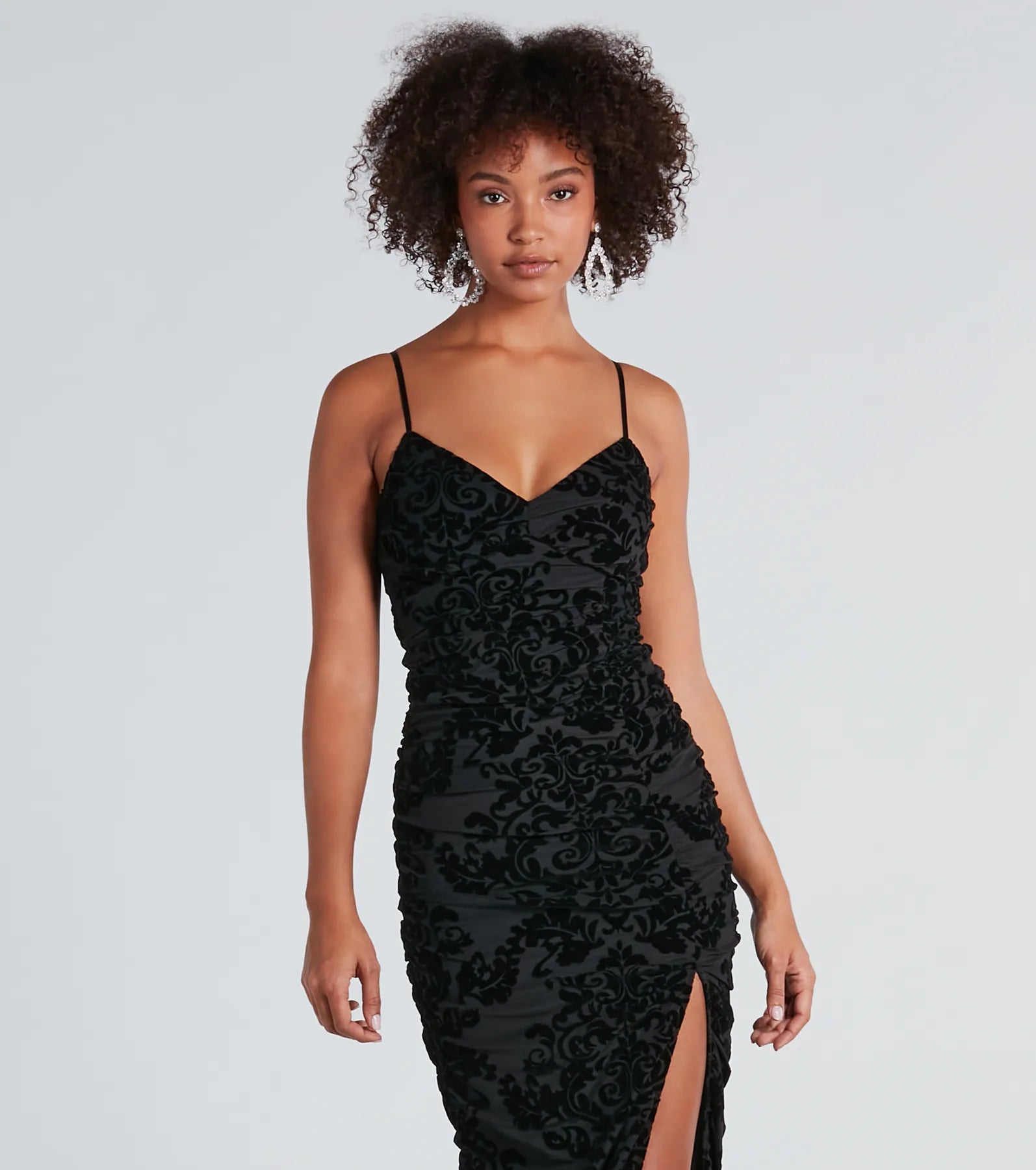 Premium Paxton Velvet Ruched Formal Dress - Ultimate Glamour