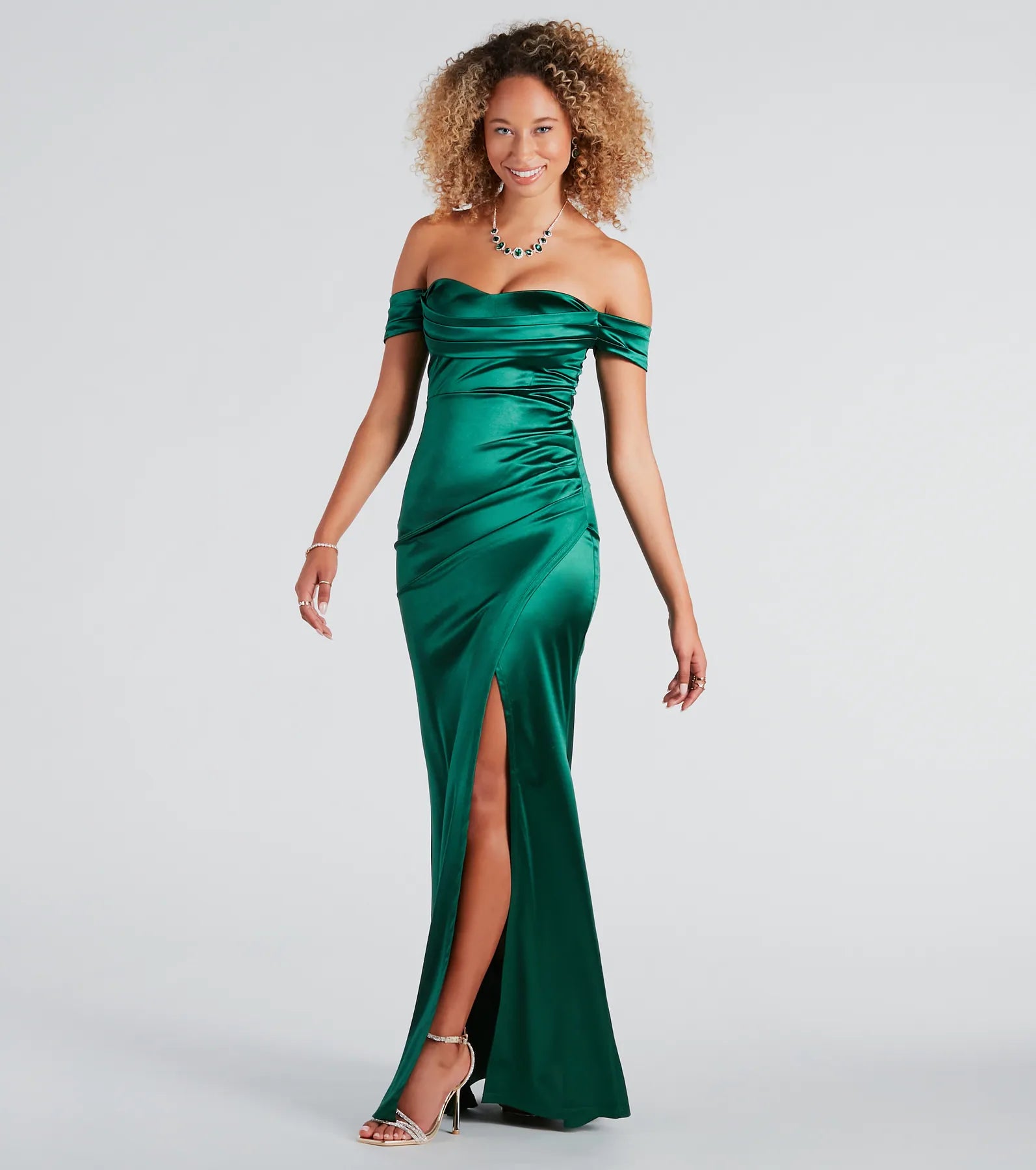 Premium Albi Satin Mermaid Evening Gown