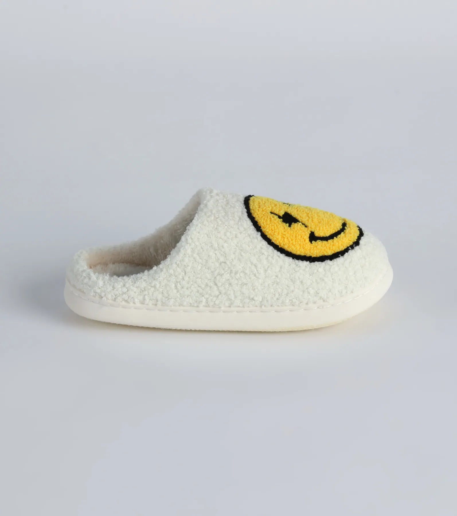 Ultimate Cozy Happy Face Sherpa Slippers