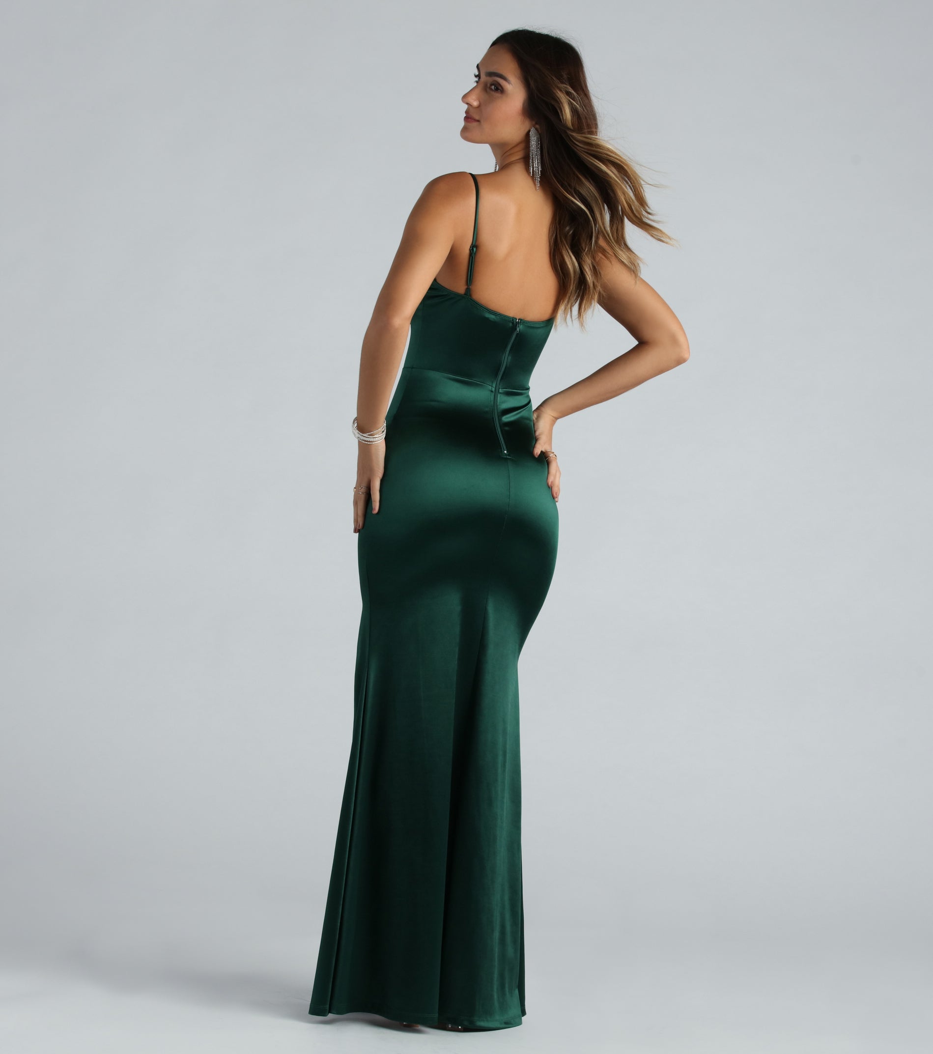 Rae Premium Satin Mermaid Evening Gown