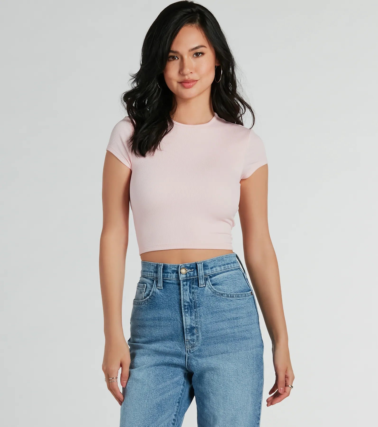 Ultimate Chic Lace-Up Ribbed Crop Top