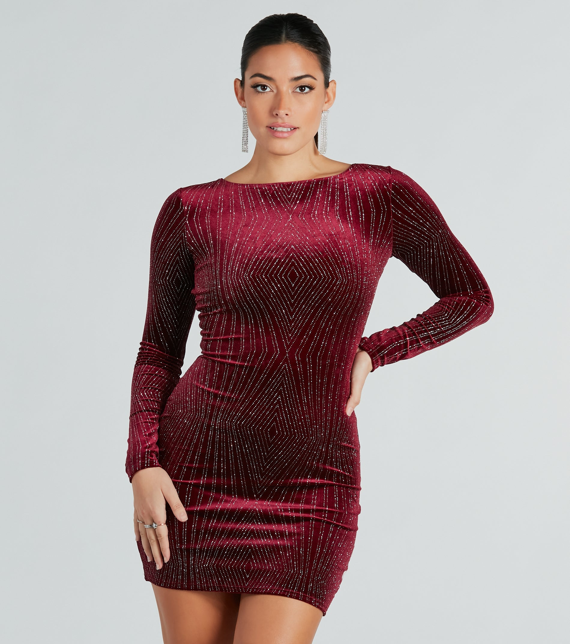 Ultimate Luxe Glitter Velvet Party Dress