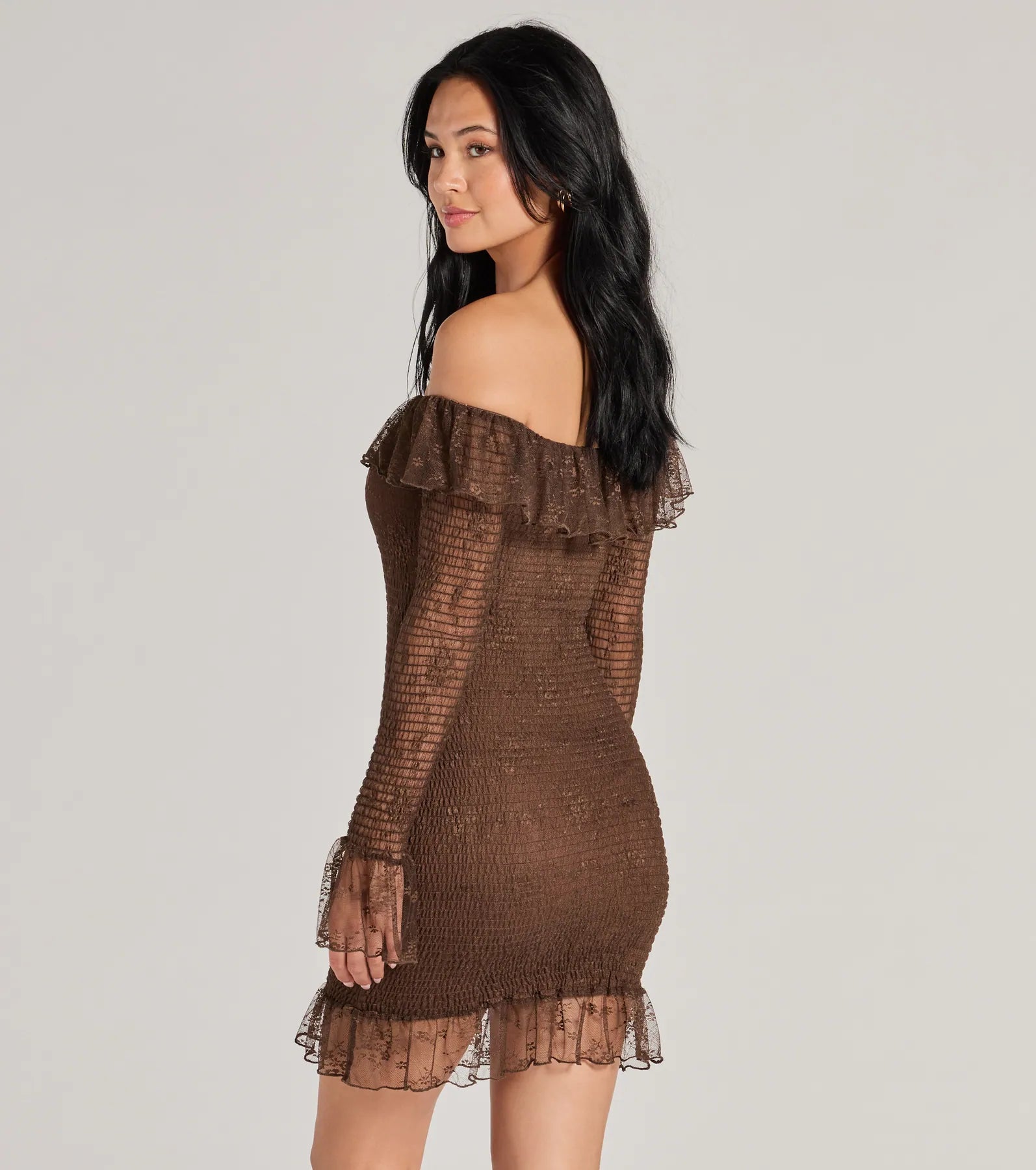 Ultimate Dreamy Darling Off-The-Shoulder Bodycon Mini Dress