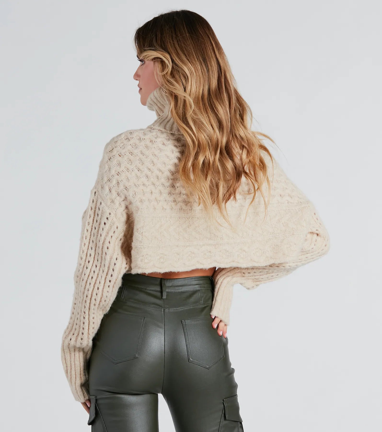 Ultimate Cozy Bonds Cable Knit Turtleneck Sweater