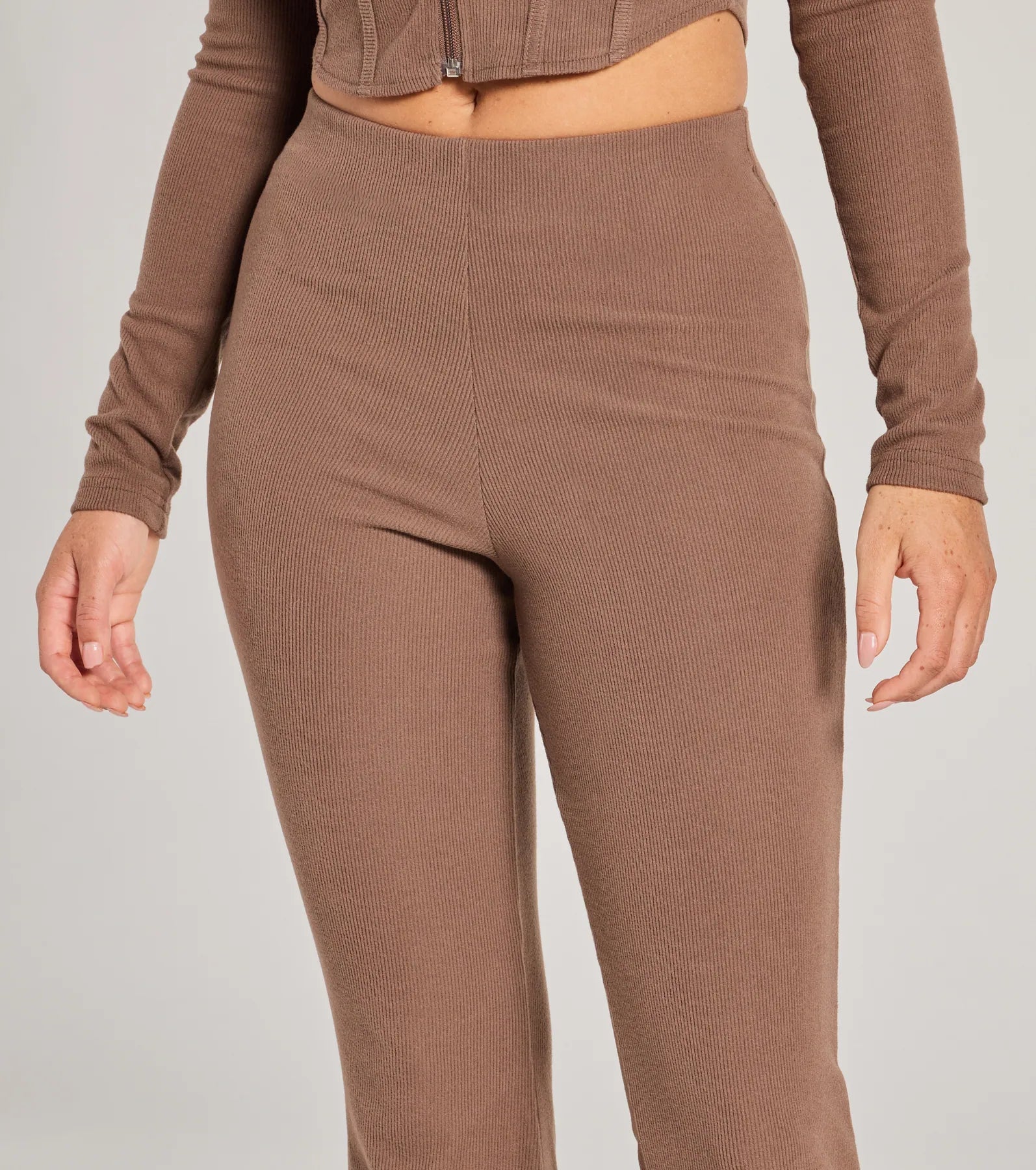 Ultimate Comfy Ribbed Knit Flare Pants - Trendy & Stretchy