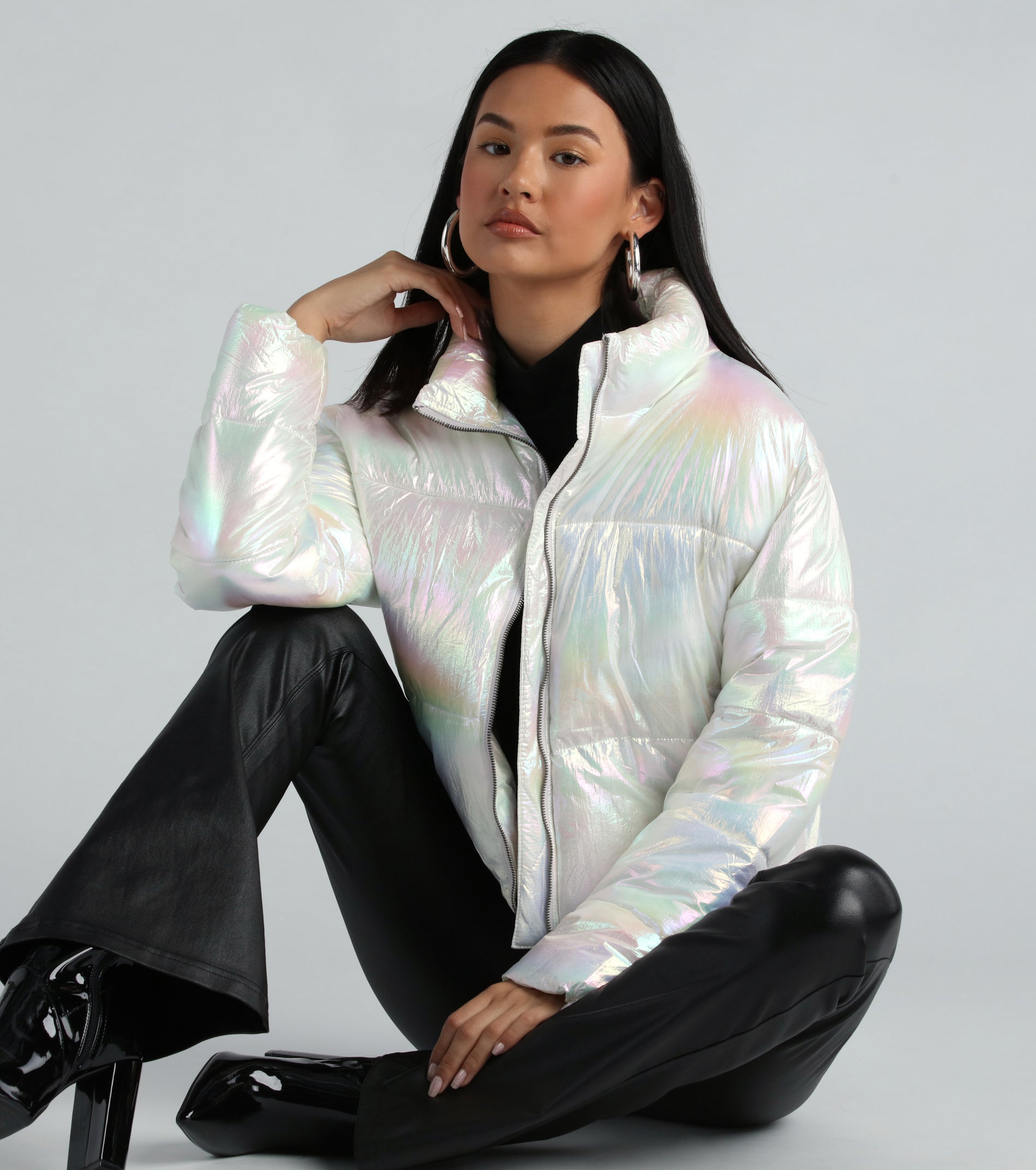 Ultimate Chromatic Babe Cropped Puffer Jacket