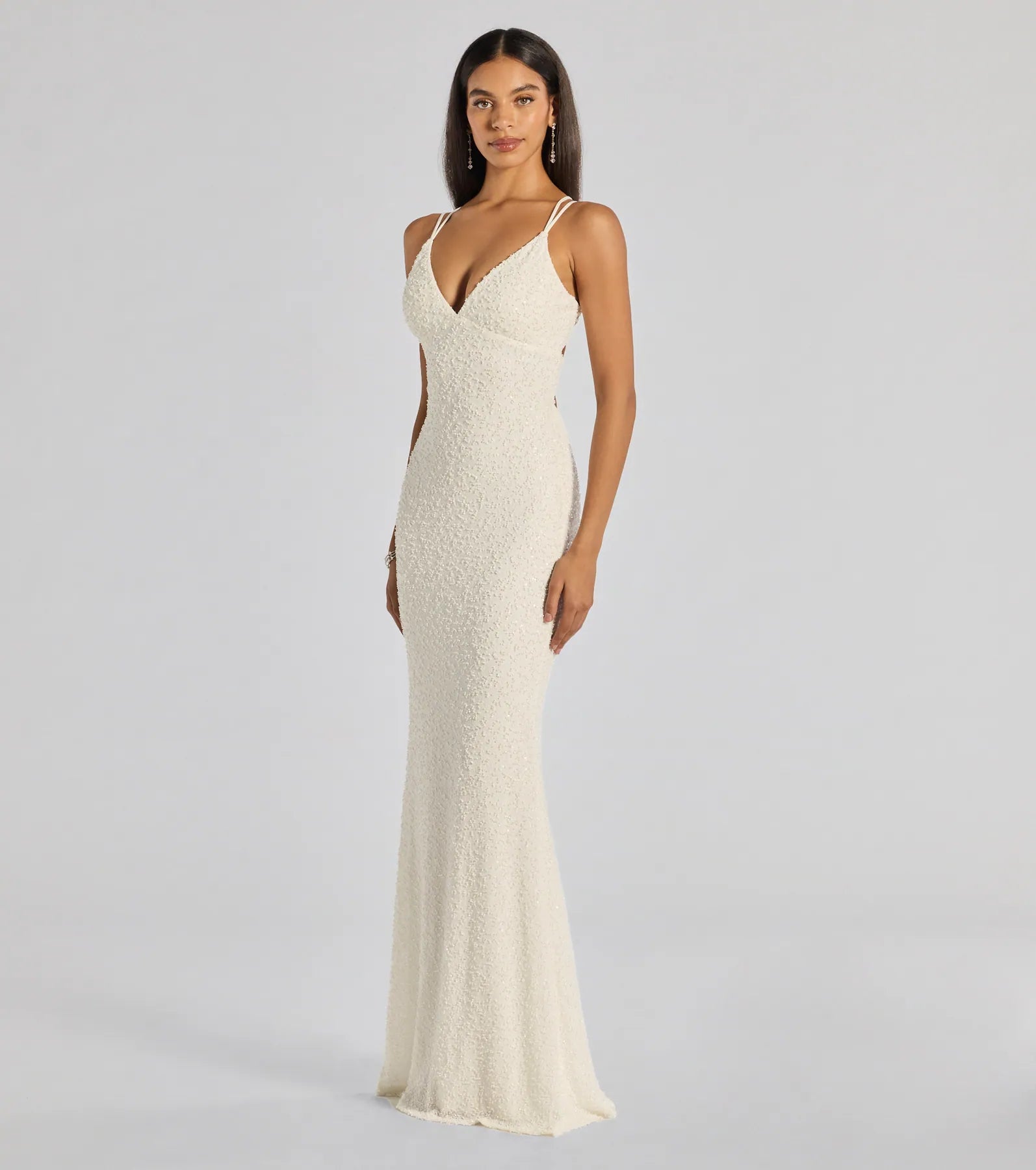 Ultimate Danni Lace-Up Beaded Elegance Dress