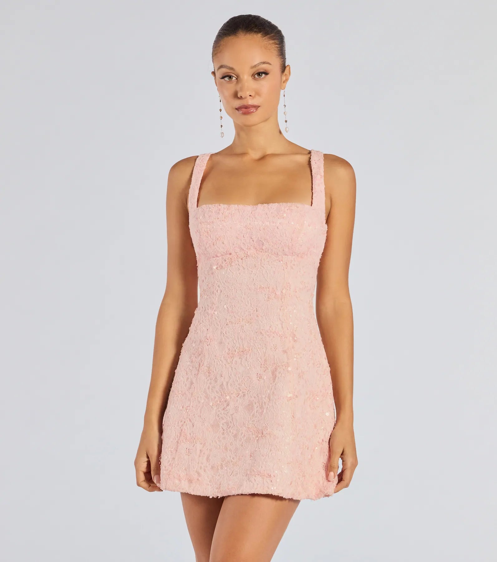 Clarice Premium Sequin Beaded Lace Mini Dress - Ultimate Glam Look