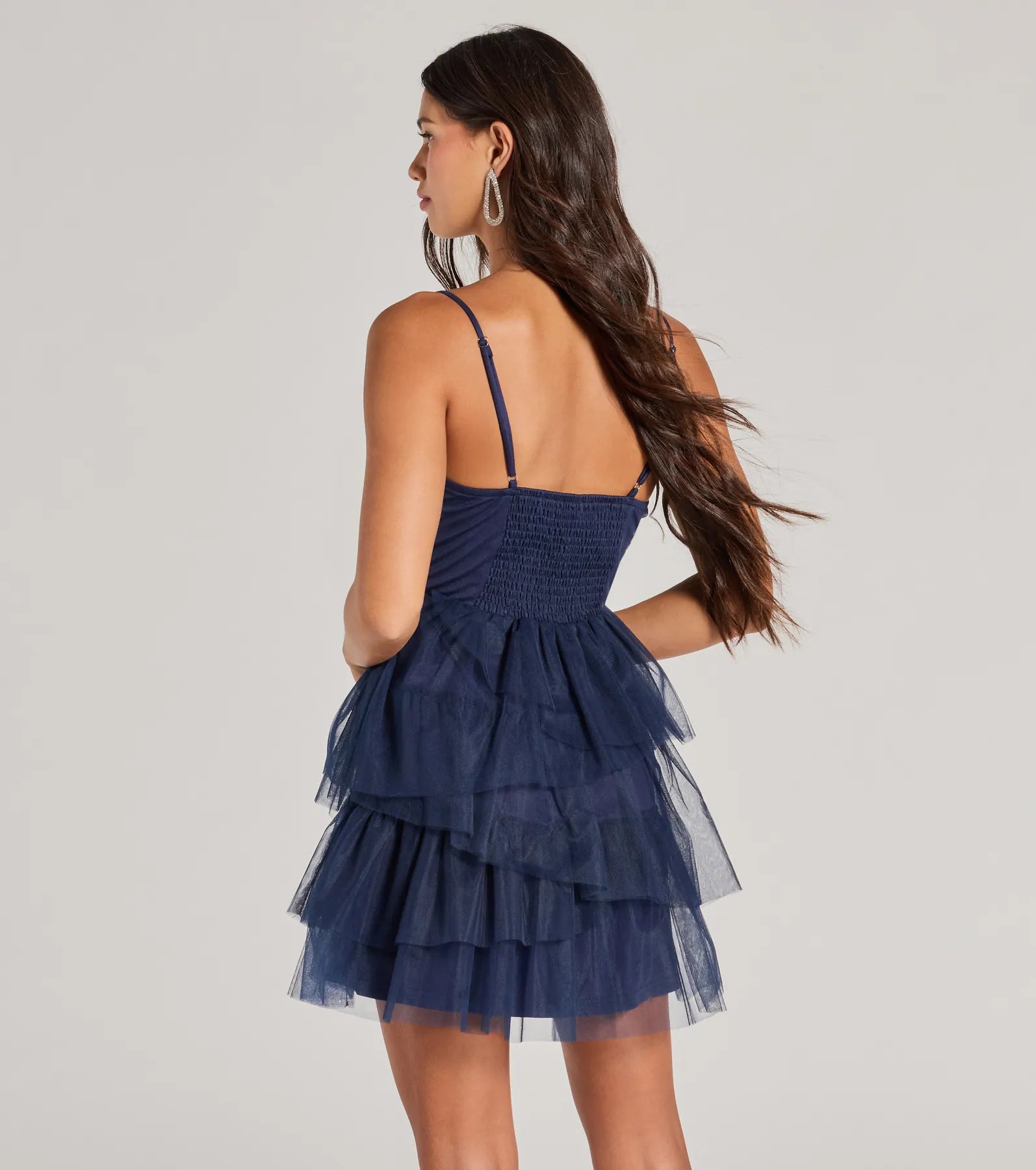 Premium Darling Drama V-Neck Tulle Skater Dress - Ultimate Party Style