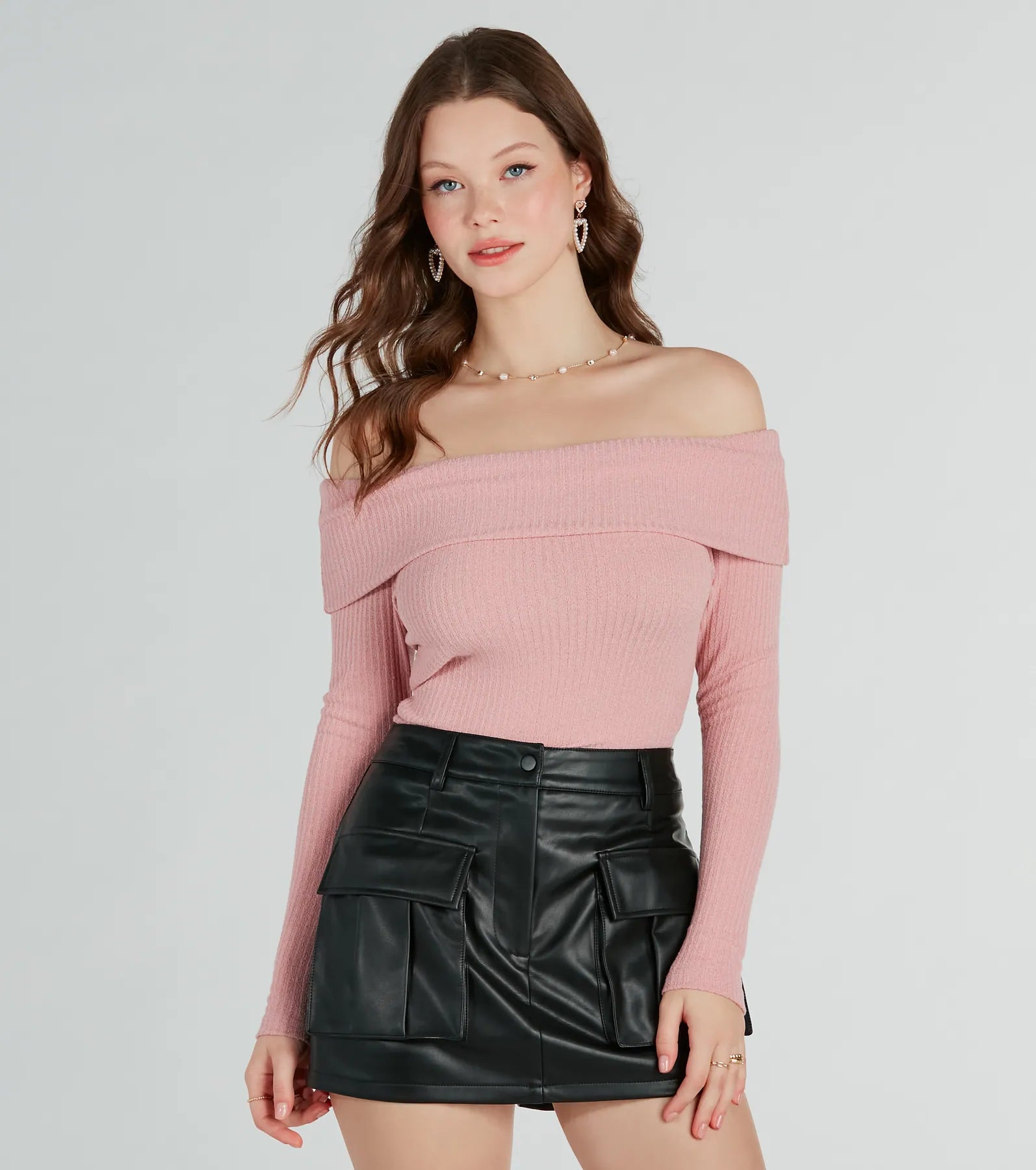 Ultimate Chic Off-The-Shoulder Long Sleeve Top - Elevate Your Style