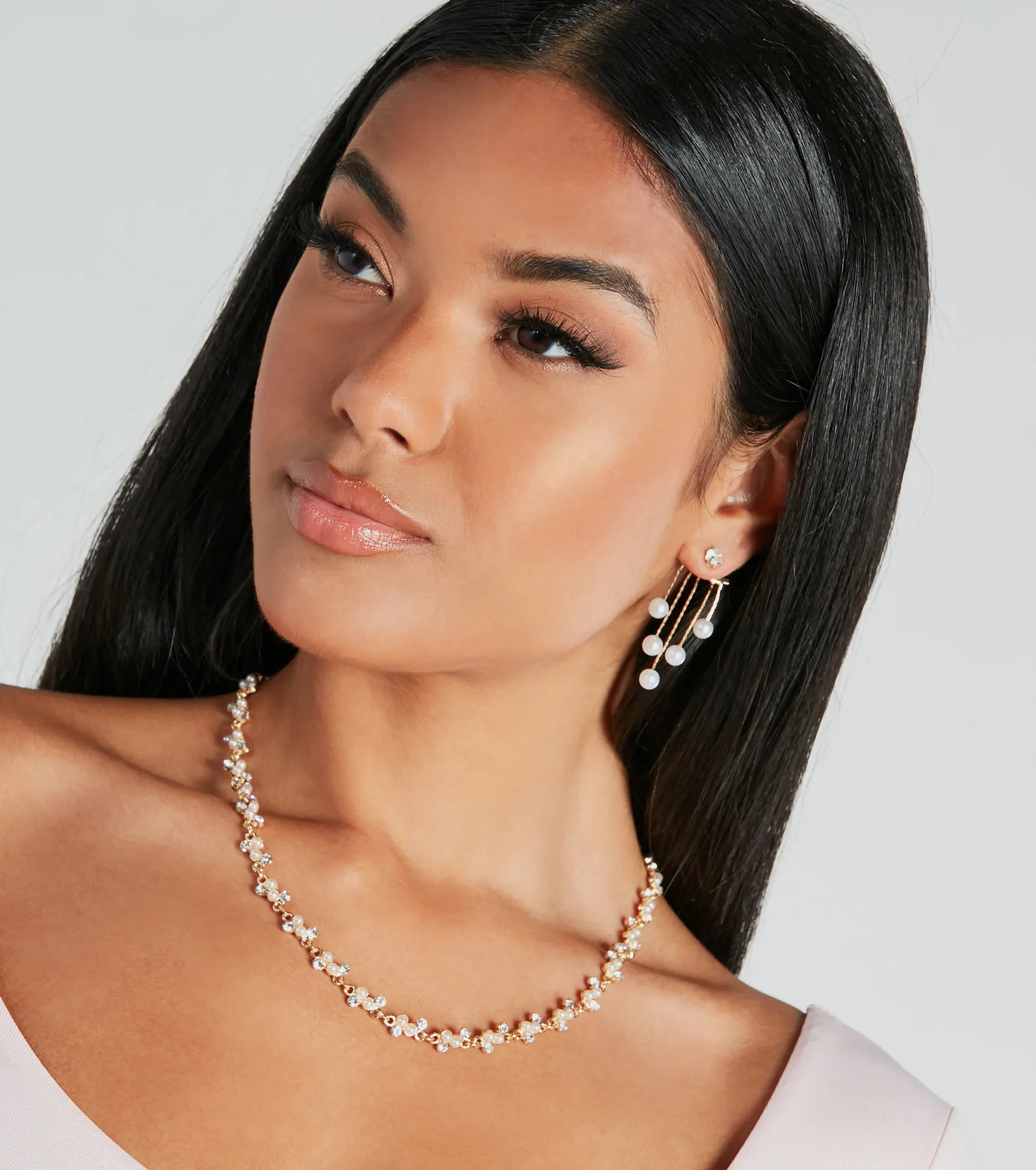 Ultimate Luxury Rhinestone & Faux Pearl Drop Earrings