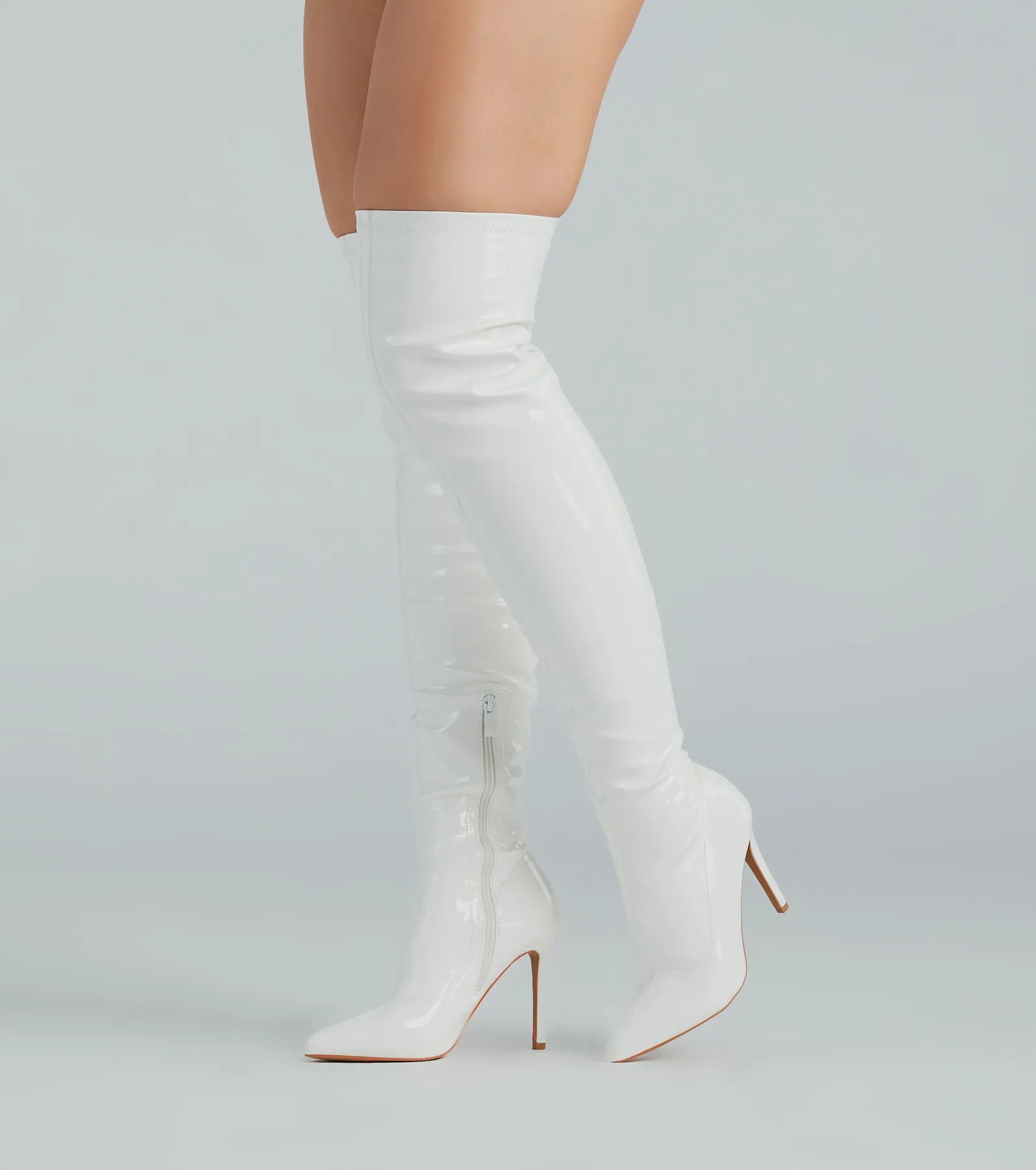 Ultimate Glam Patent Thigh-High Stiletto Boots