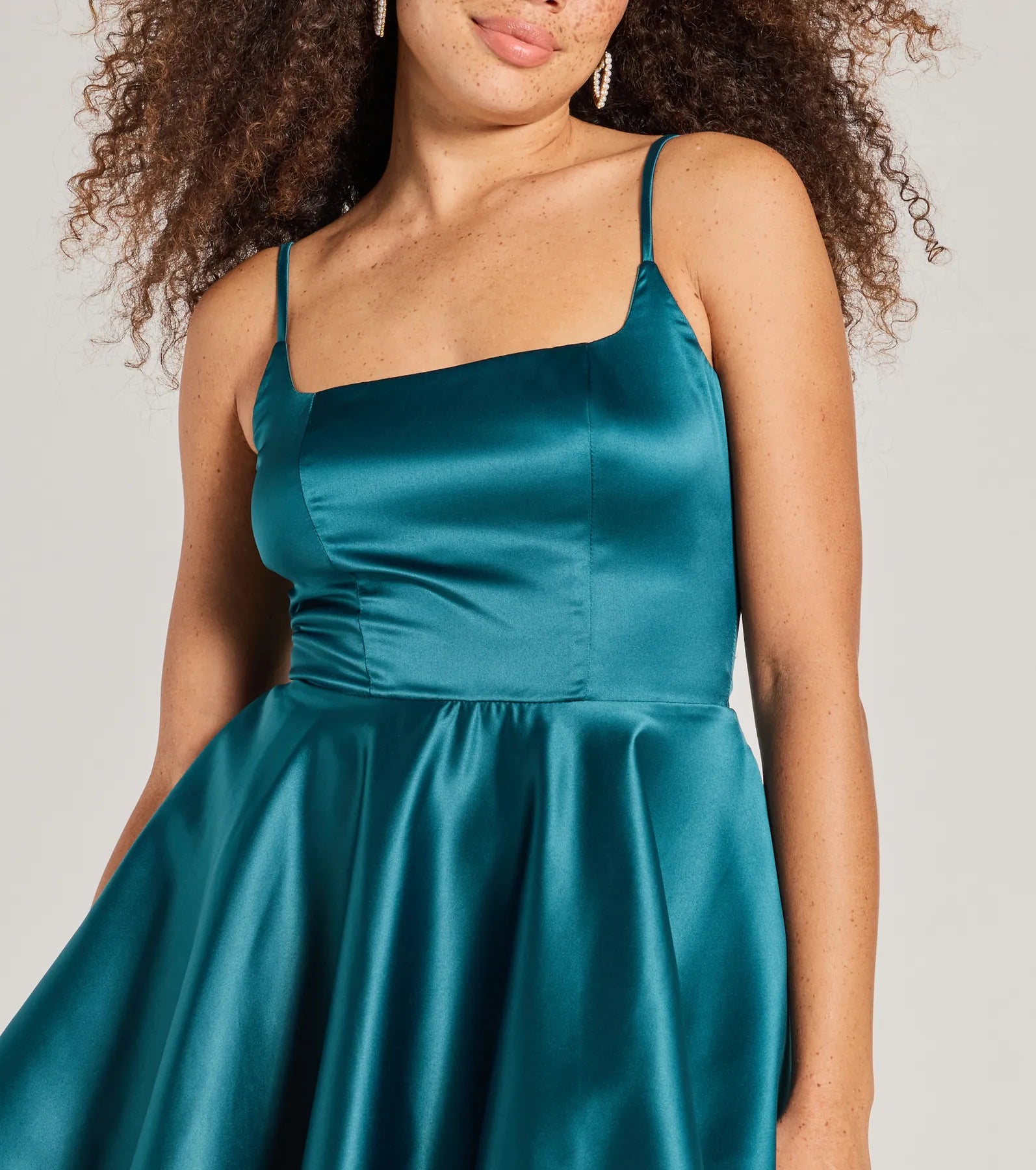 Premium Haidie Sleeveless A-Line Satin Party Dress for Special Occasions