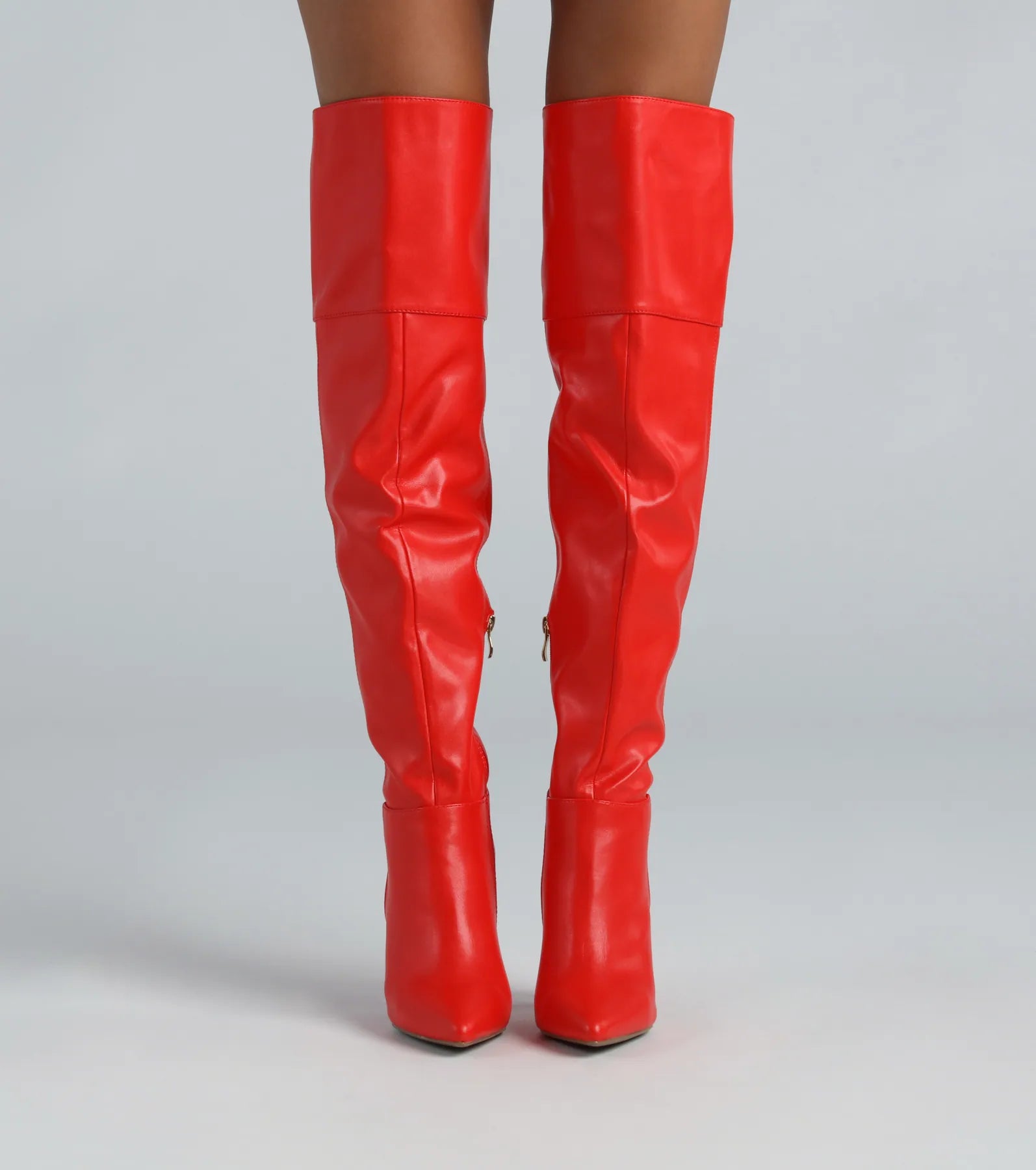 Ultimate Bold Faux Leather Over-The-Knee Boots - Premium Style & Comfort