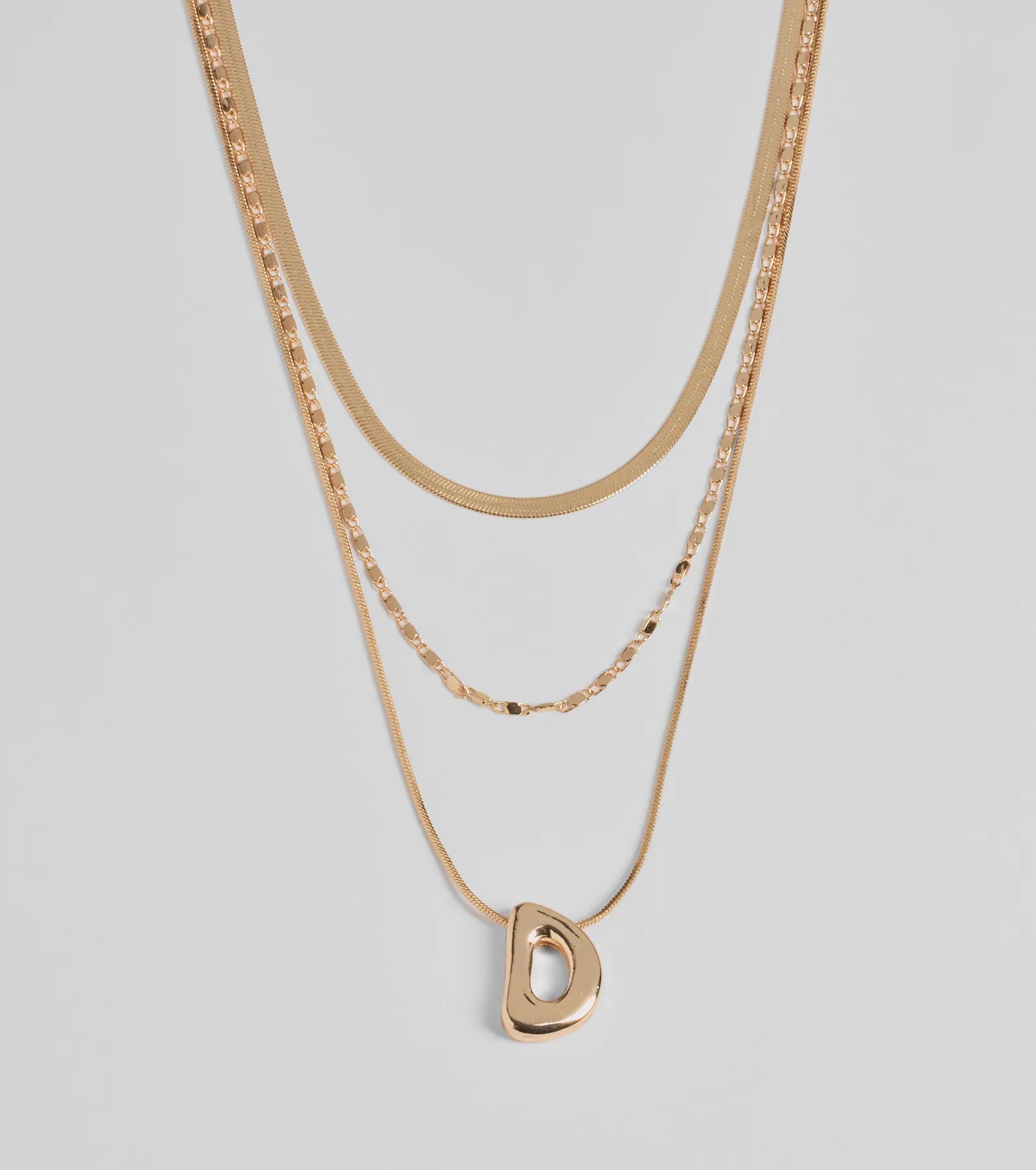 Premium D Monogram Layered Necklace - Ultimate Style Statement