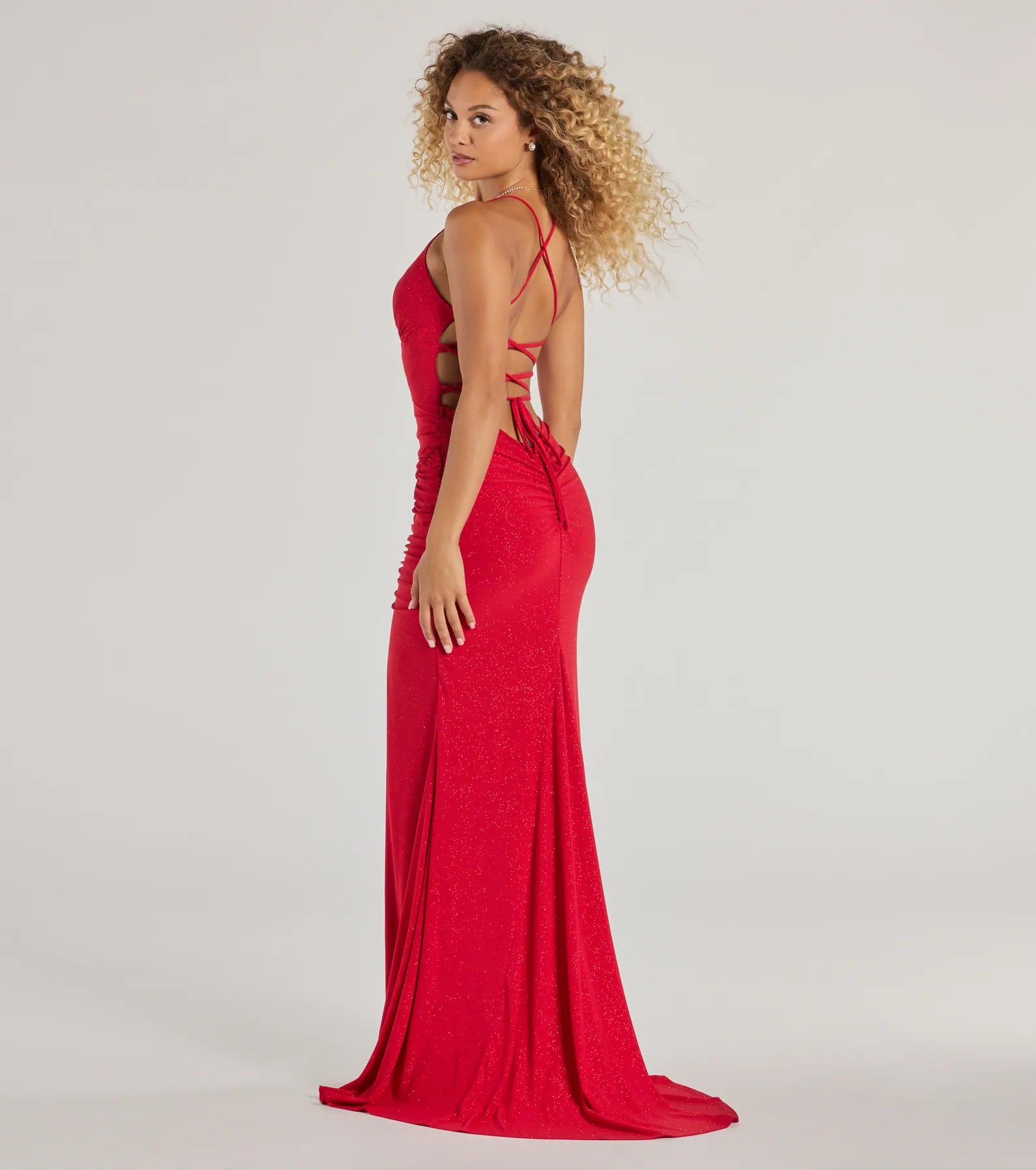 Ellora Ultimate Glitter Mermaid Evening Gown