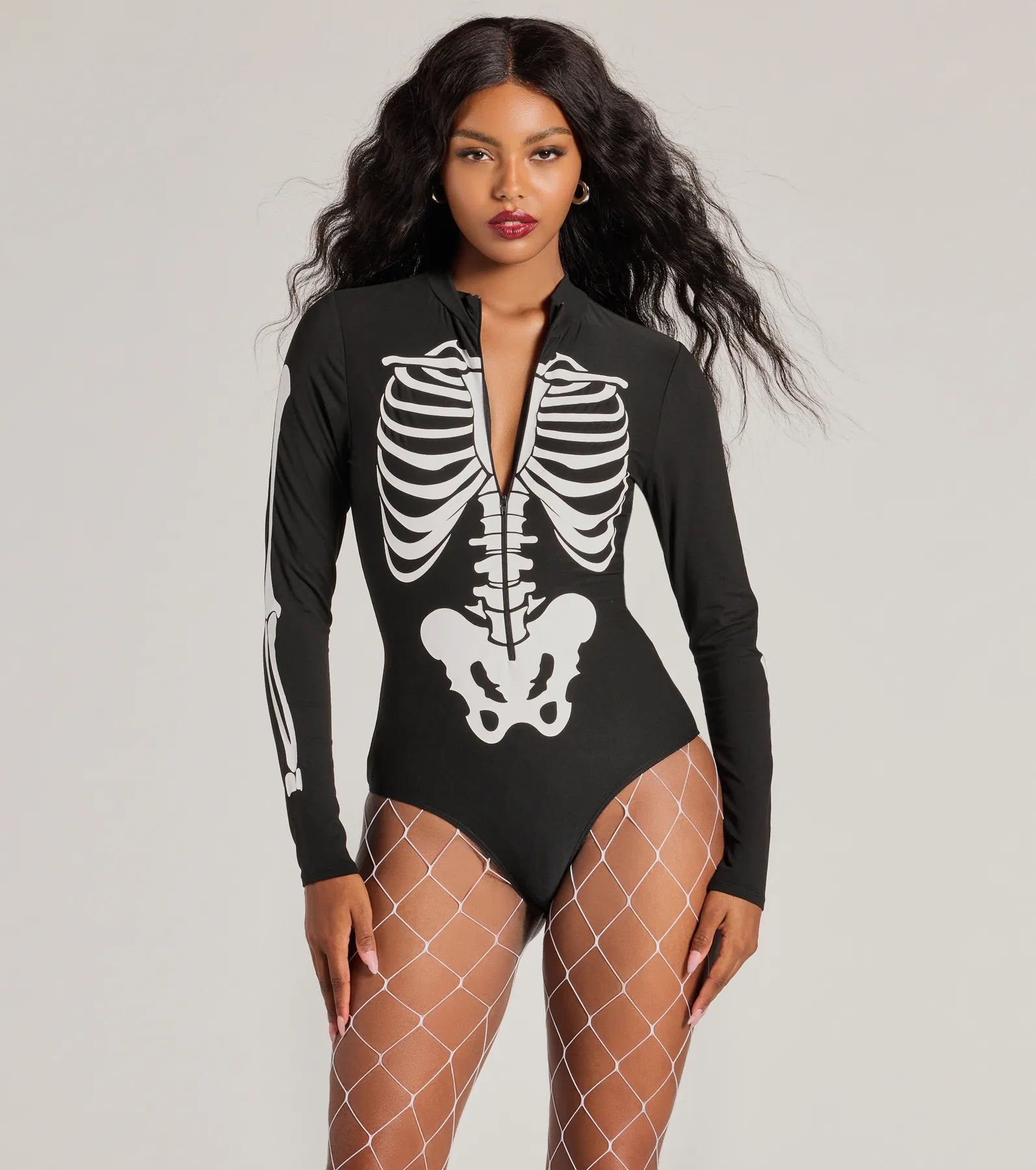 Ultimate Glam Ghoul Skeleton Bodysuit - Halloween Essential