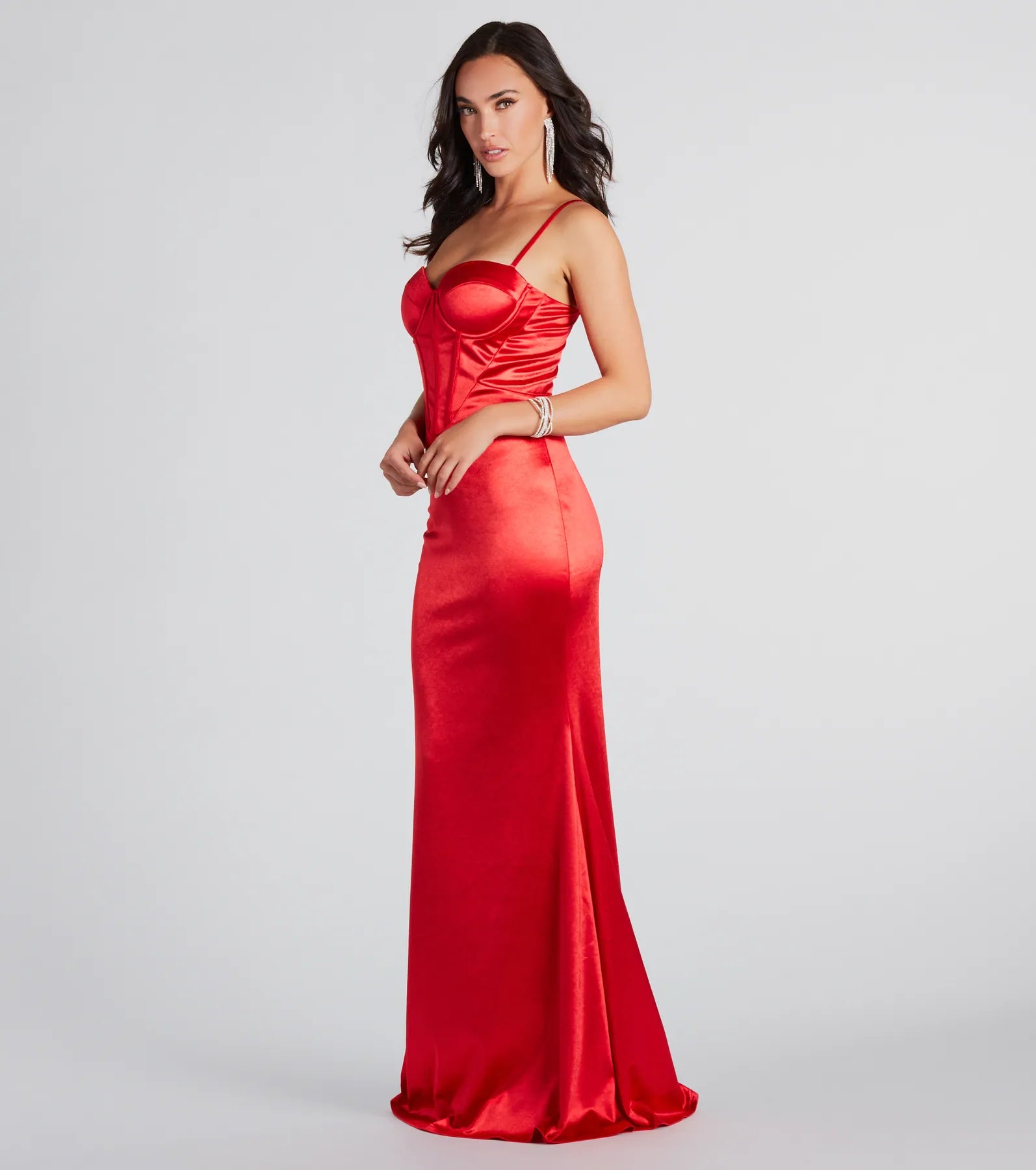 Premium Francine Elegant Satin Mermaid Gown