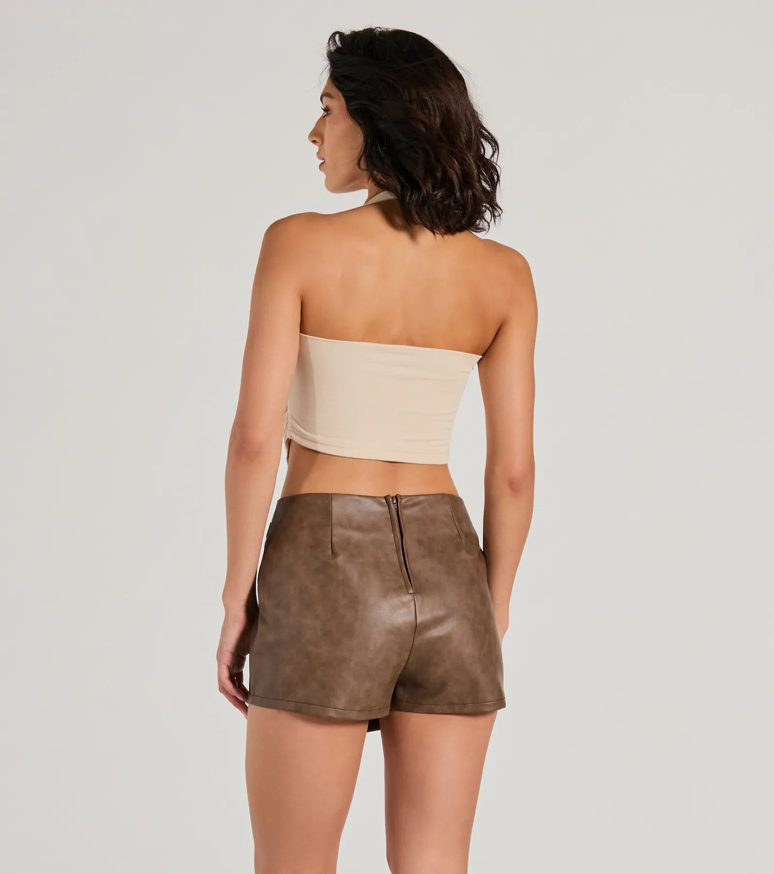 Premium Country Feels Belted Halter Crop Top - Ultimate Style Statement