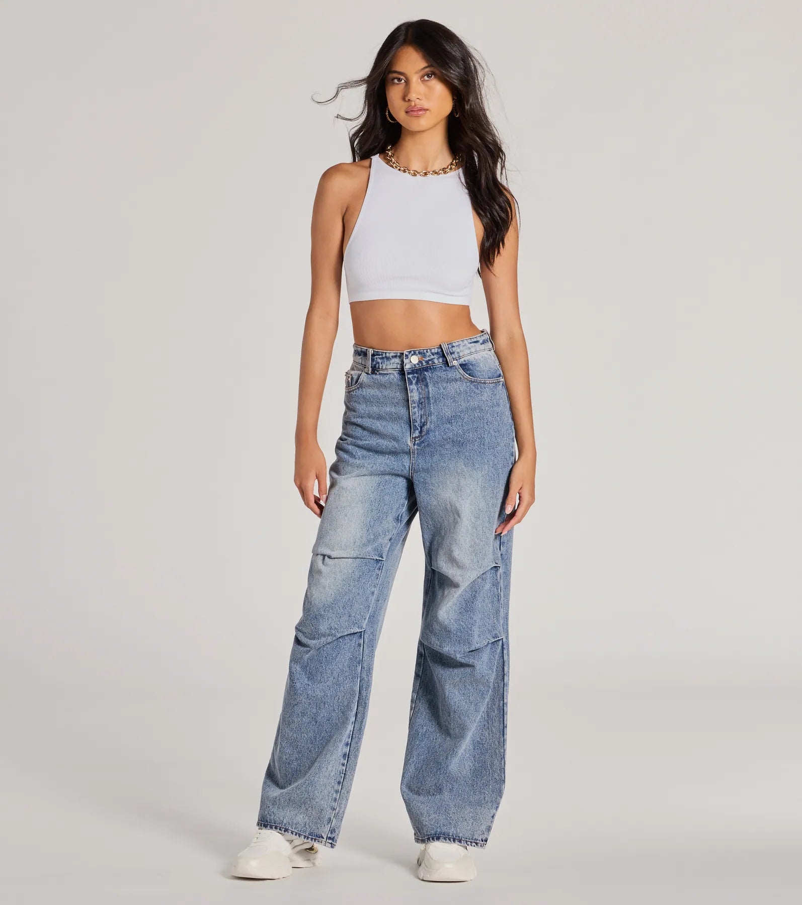 Ultimate Chic High-Rise Straight-Leg Denim Jeans